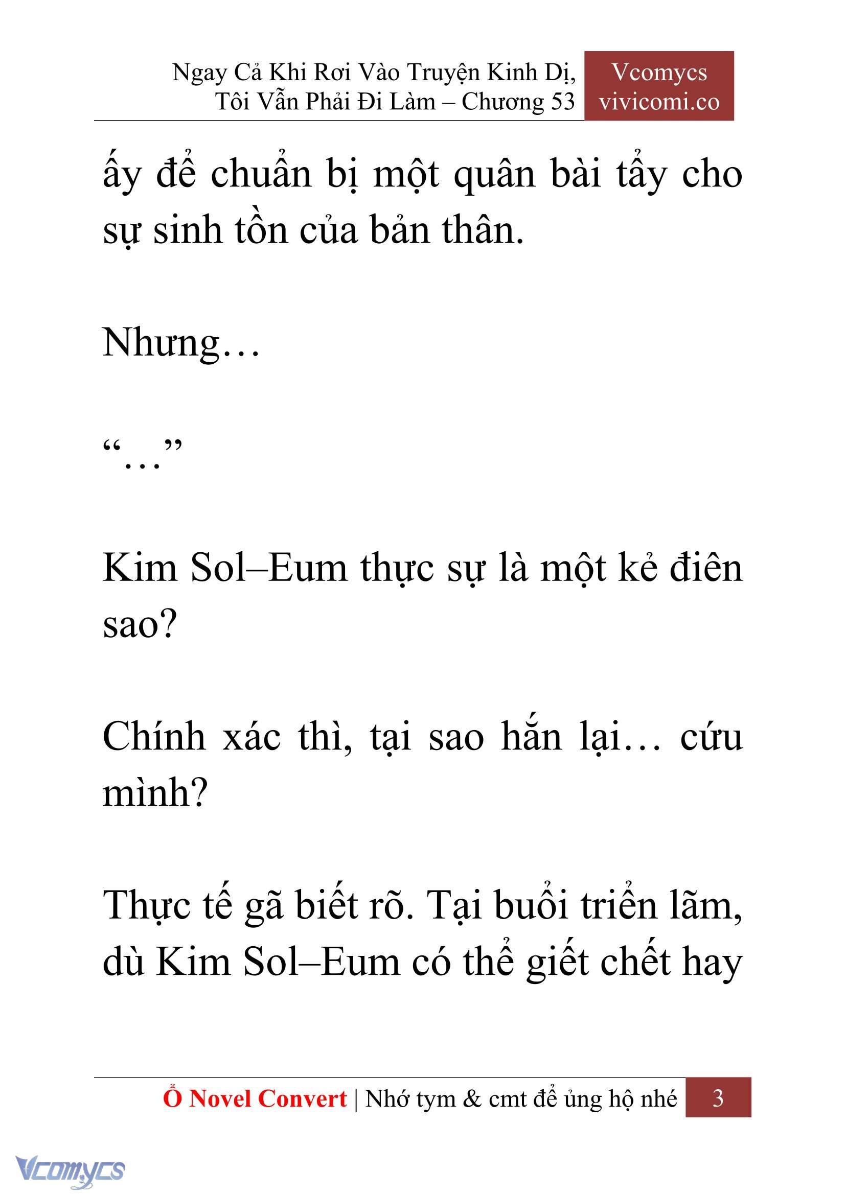 [Novel] Ngay Cả Khi Rơi Vào Truyện Kinh Dị, Tôi Vẫn Phải Đi Làm Chapter 53 - Trang 6