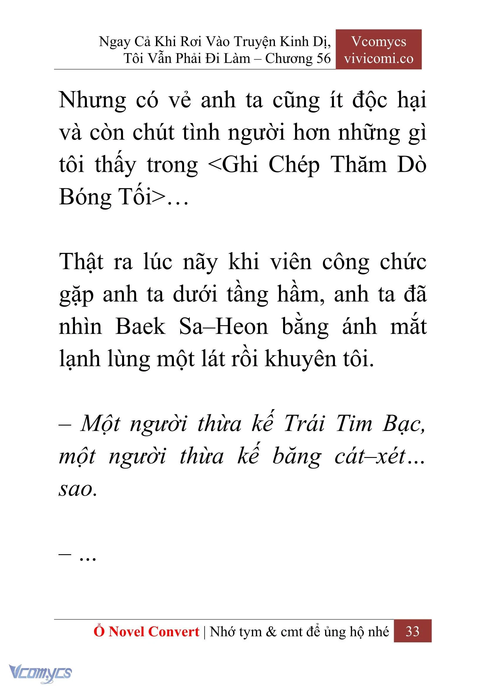 [Novel] Ngay Cả Khi Rơi Vào Truyện Kinh Dị, Tôi Vẫn Phải Đi Làm Chapter 56 - Trang 36
