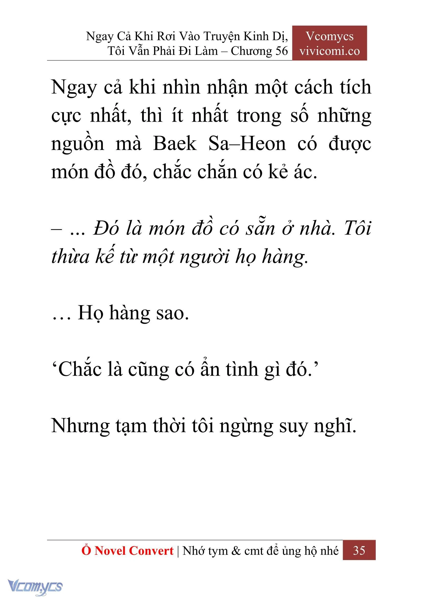 [Novel] Ngay Cả Khi Rơi Vào Truyện Kinh Dị, Tôi Vẫn Phải Đi Làm Chapter 56 - Trang 38