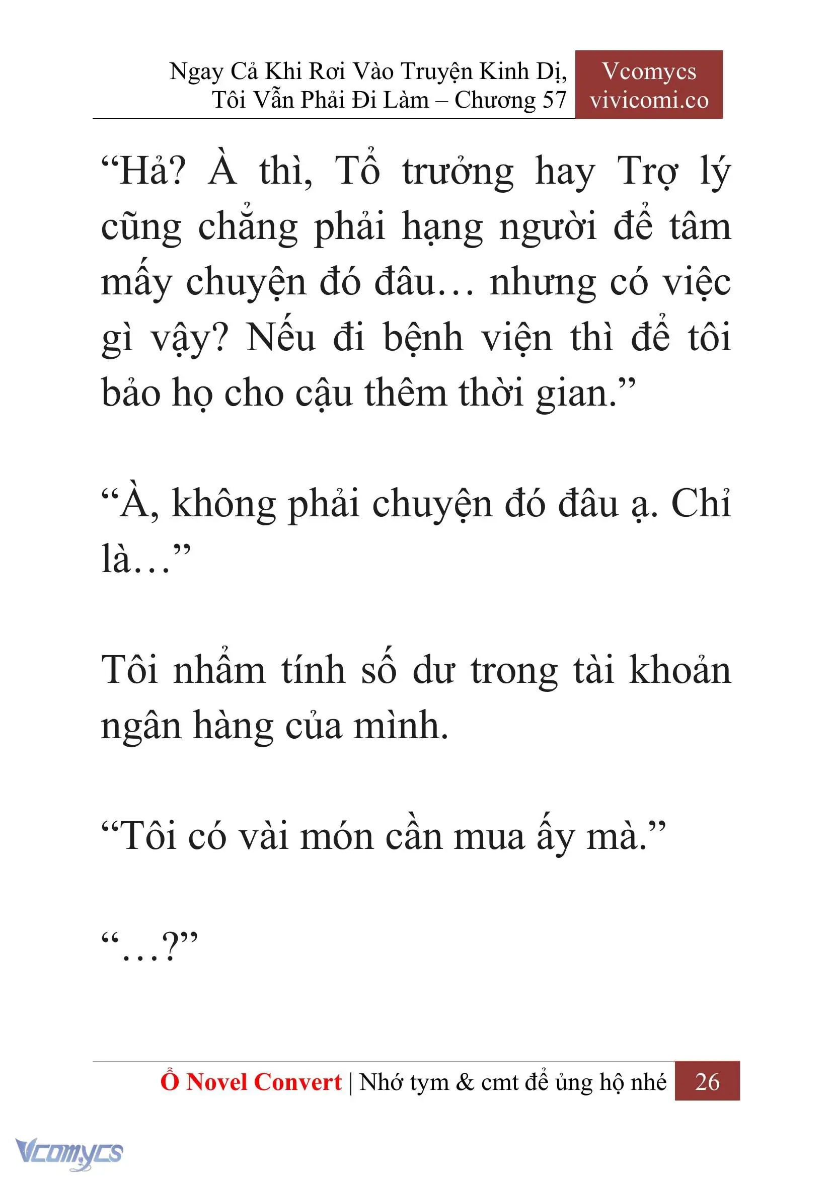 [Novel] Ngay Cả Khi Rơi Vào Truyện Kinh Dị, Tôi Vẫn Phải Đi Làm Chapter 57 - Trang 30