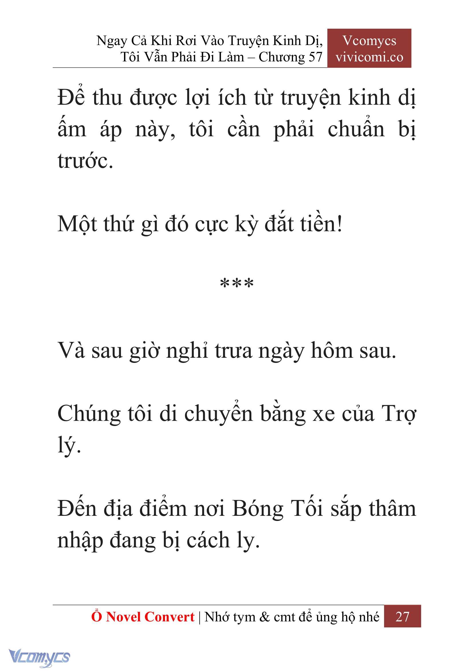 [Novel] Ngay Cả Khi Rơi Vào Truyện Kinh Dị, Tôi Vẫn Phải Đi Làm Chapter 57 - Trang 31
