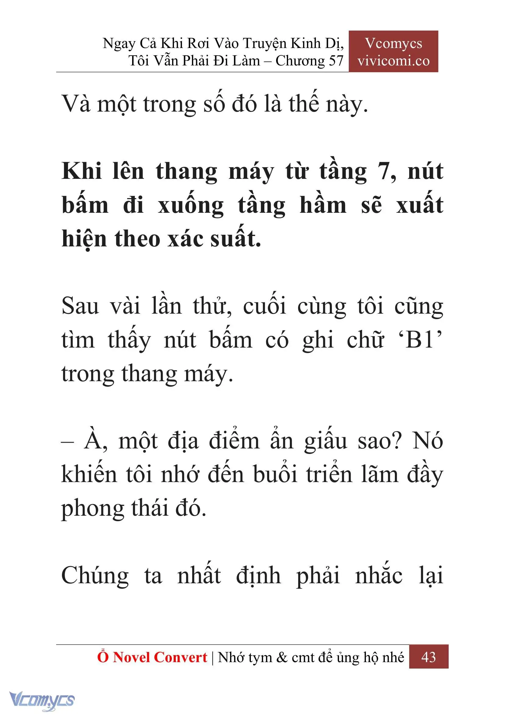 [Novel] Ngay Cả Khi Rơi Vào Truyện Kinh Dị, Tôi Vẫn Phải Đi Làm Chapter 57 - Trang 47