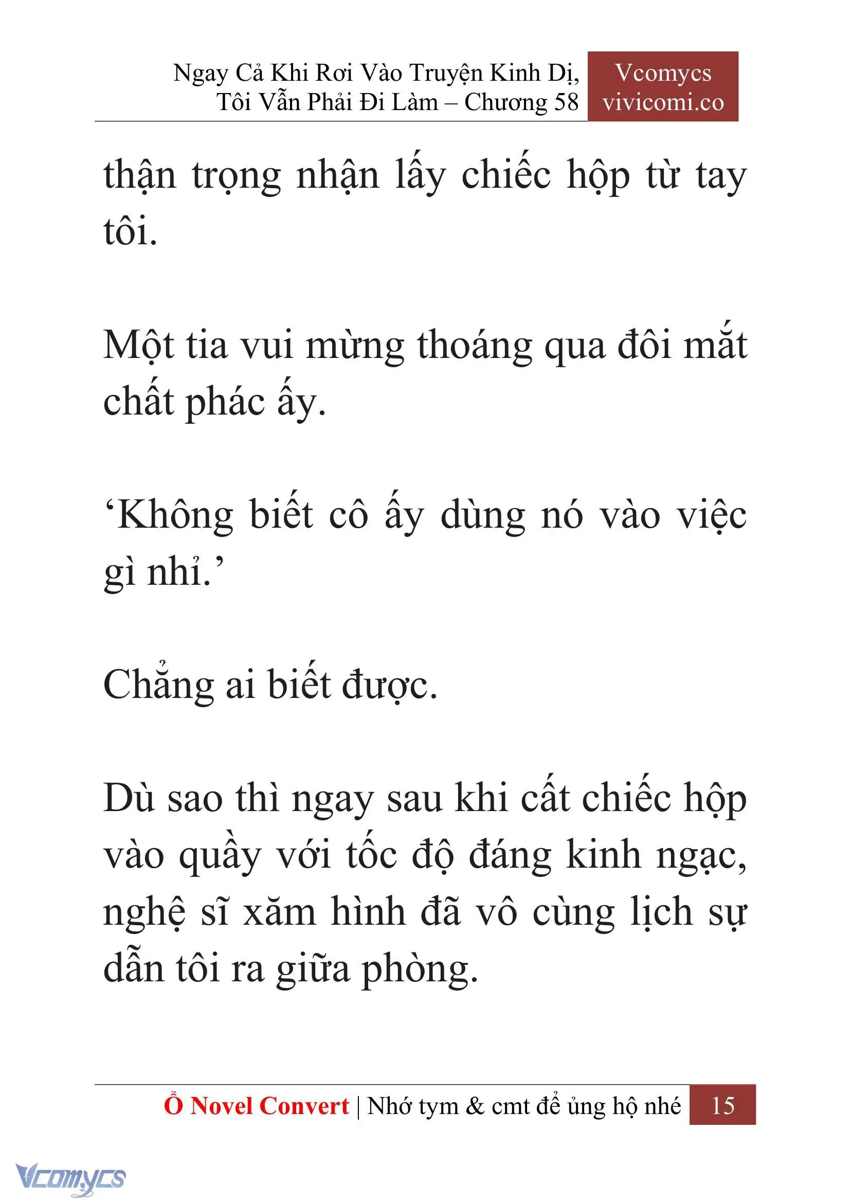 [Novel] Ngay Cả Khi Rơi Vào Truyện Kinh Dị, Tôi Vẫn Phải Đi Làm Chapter 58 - Trang 19