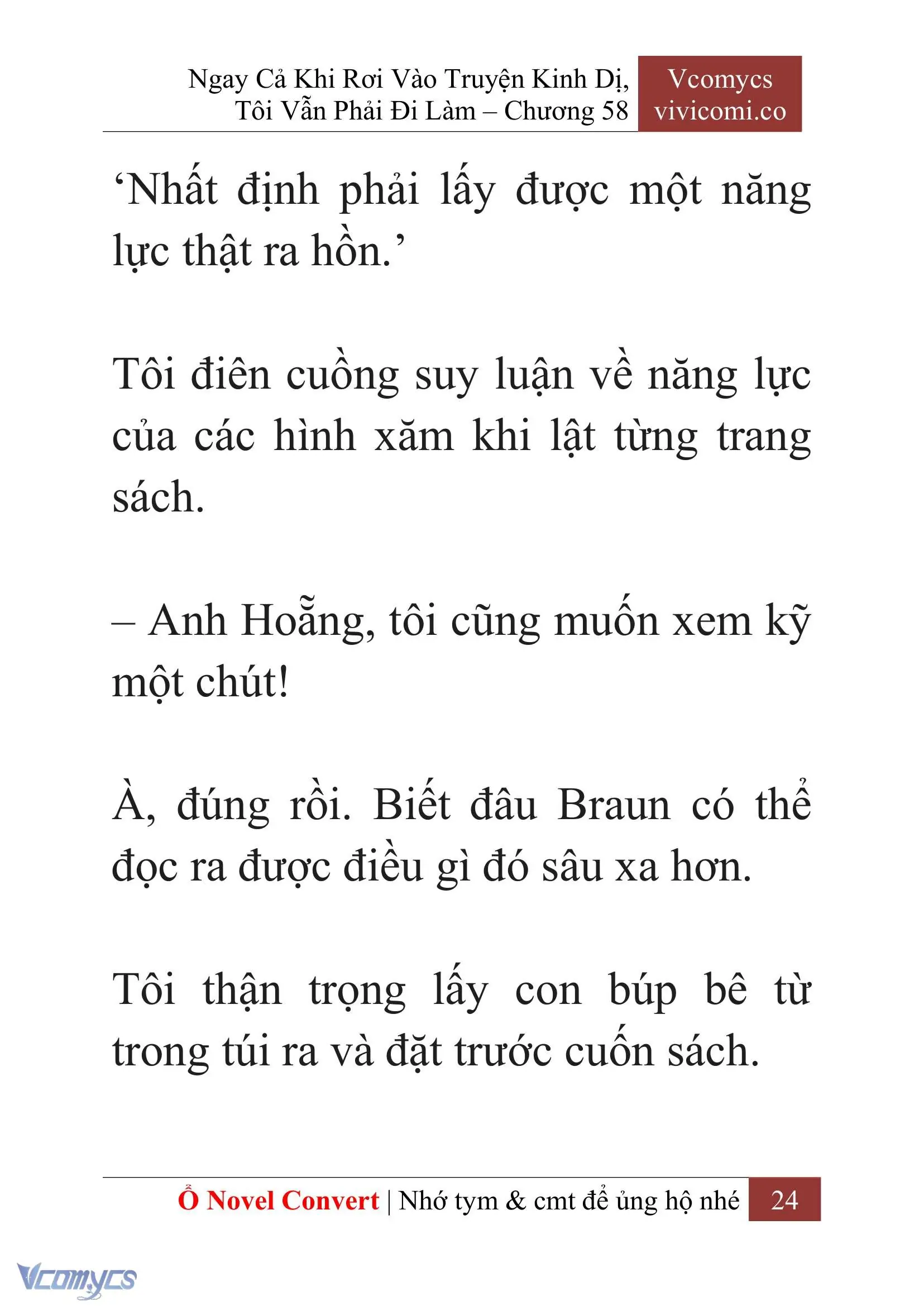 [Novel] Ngay Cả Khi Rơi Vào Truyện Kinh Dị, Tôi Vẫn Phải Đi Làm Chapter 58 - Trang 28