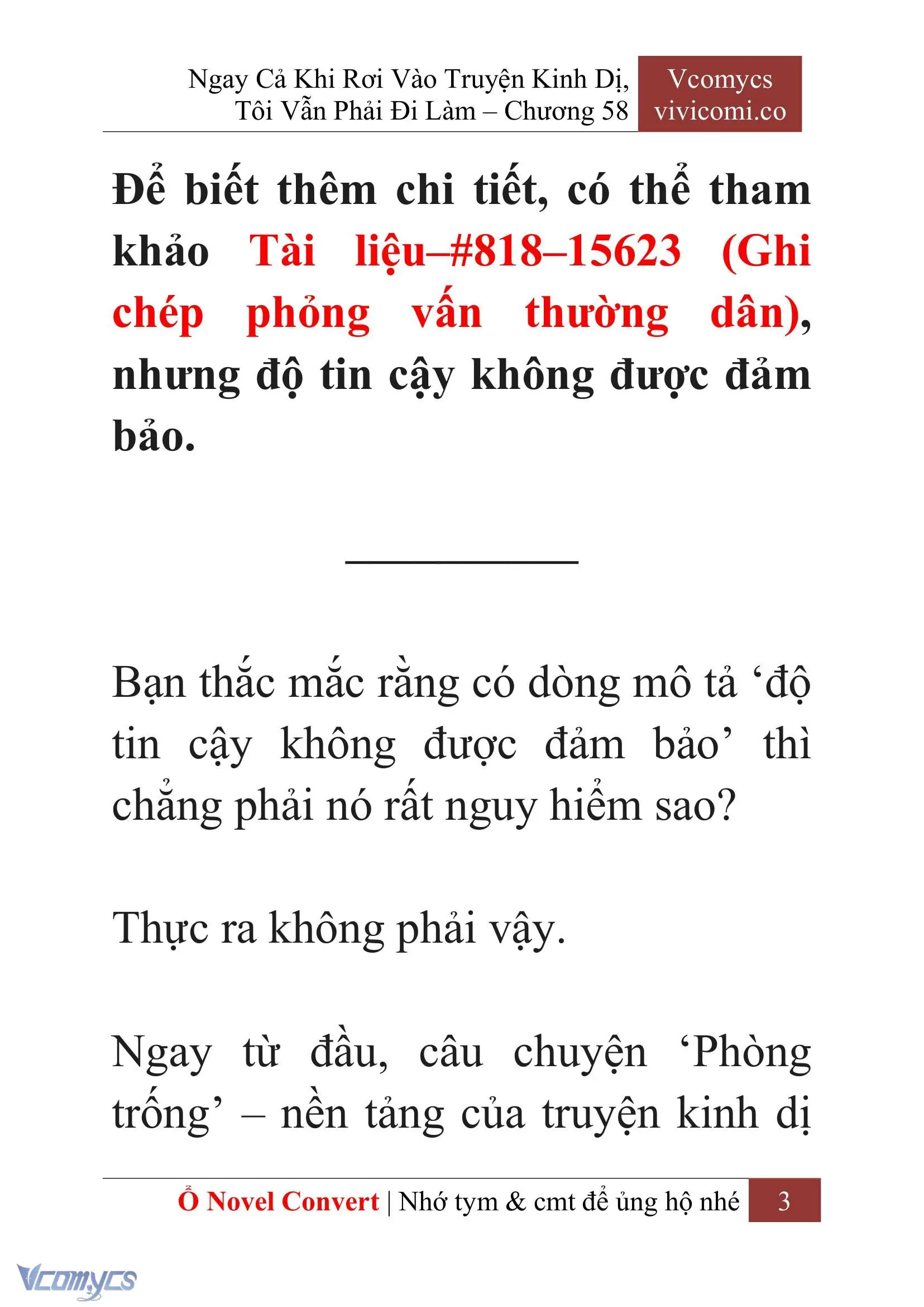 [Novel] Ngay Cả Khi Rơi Vào Truyện Kinh Dị, Tôi Vẫn Phải Đi Làm Chapter 58 - Trang 7