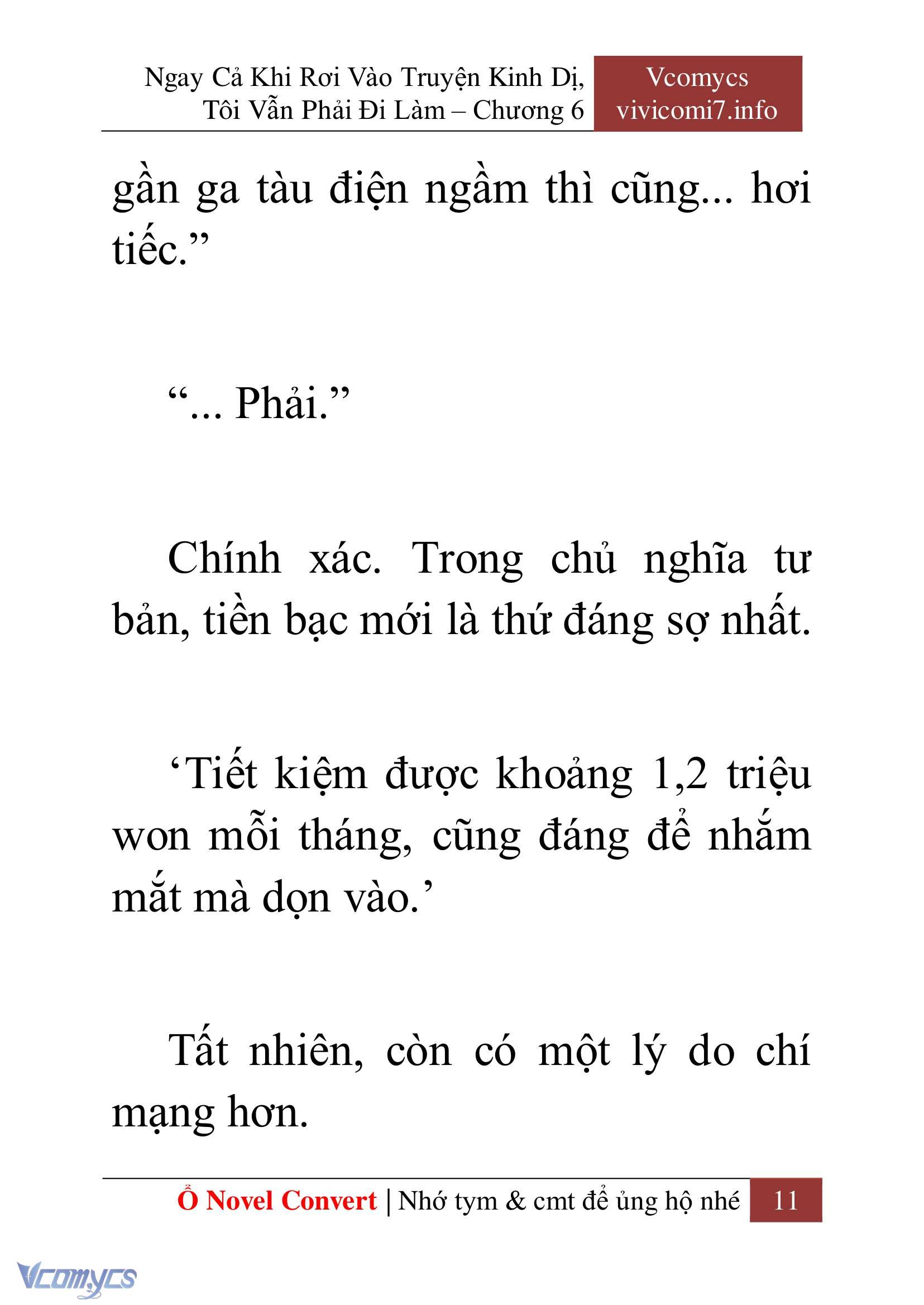 [Novel] Ngay Cả Khi Rơi Vào Truyện Kinh Dị, Tôi Vẫn Phải Đi Làm Chapter 6 - Trang 14