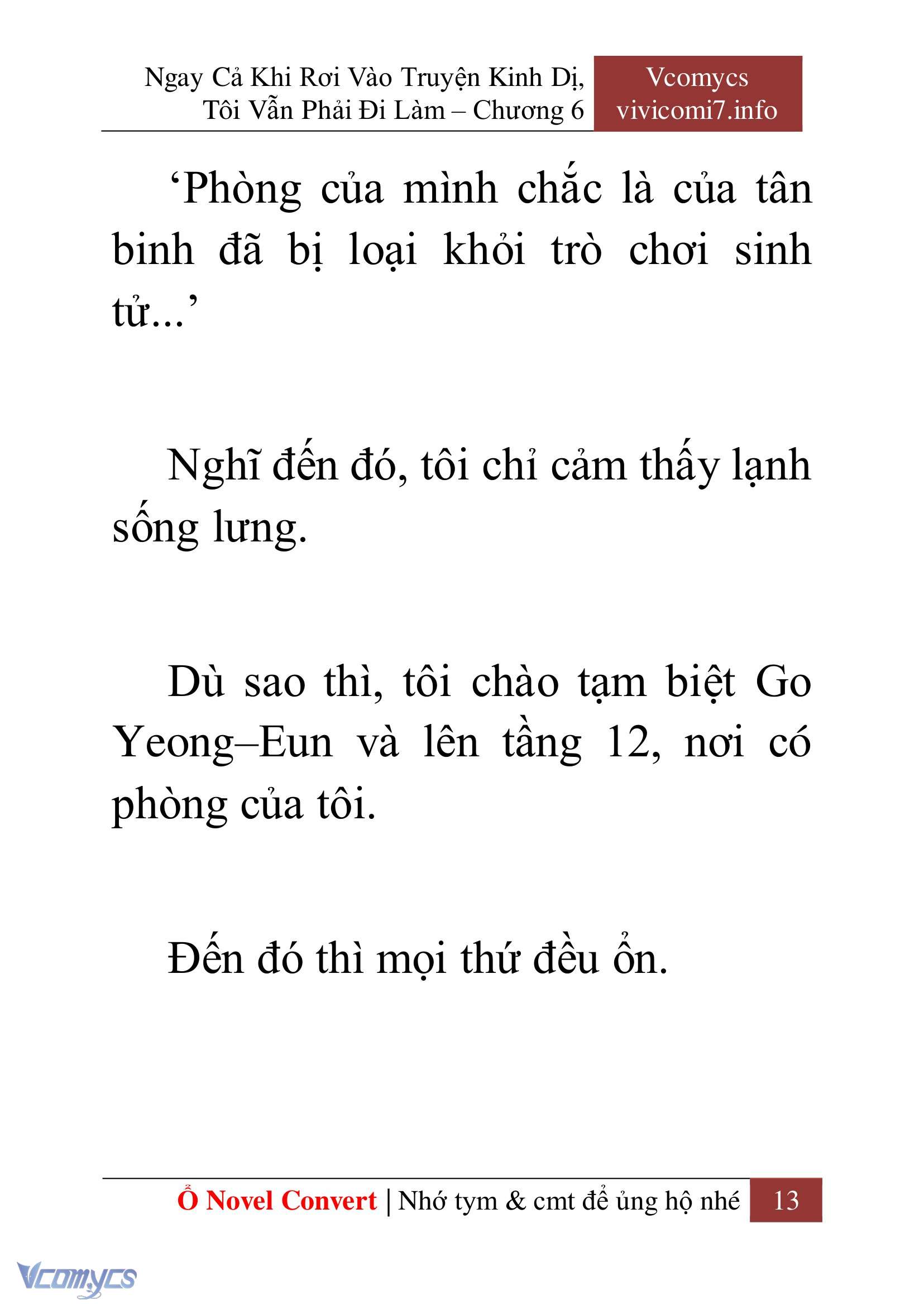 [Novel] Ngay Cả Khi Rơi Vào Truyện Kinh Dị, Tôi Vẫn Phải Đi Làm Chapter 6 - Trang 16