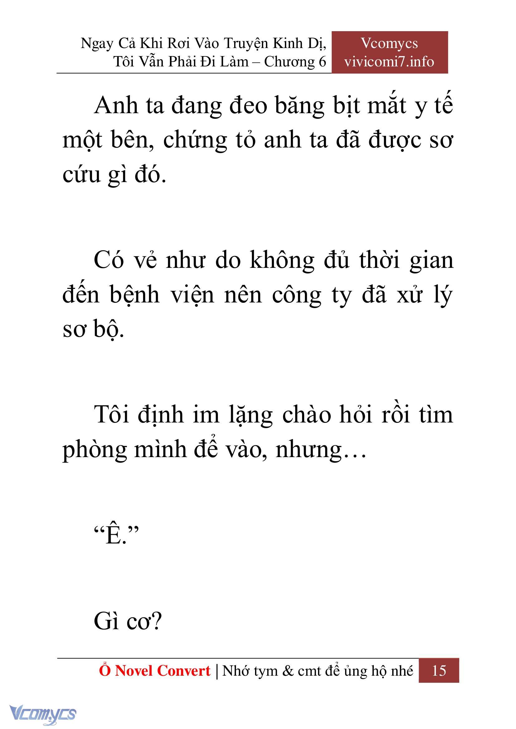 [Novel] Ngay Cả Khi Rơi Vào Truyện Kinh Dị, Tôi Vẫn Phải Đi Làm Chapter 6 - Trang 18