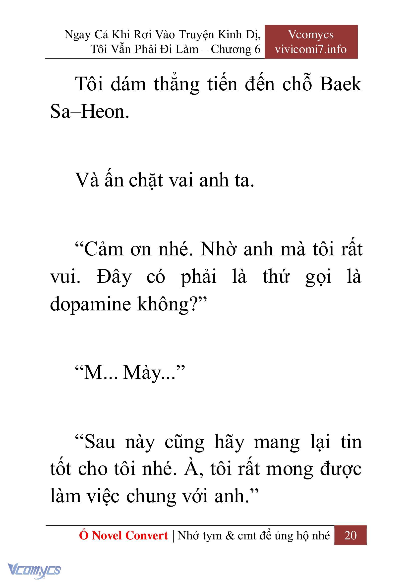 [Novel] Ngay Cả Khi Rơi Vào Truyện Kinh Dị, Tôi Vẫn Phải Đi Làm Chapter 6 - Trang 23