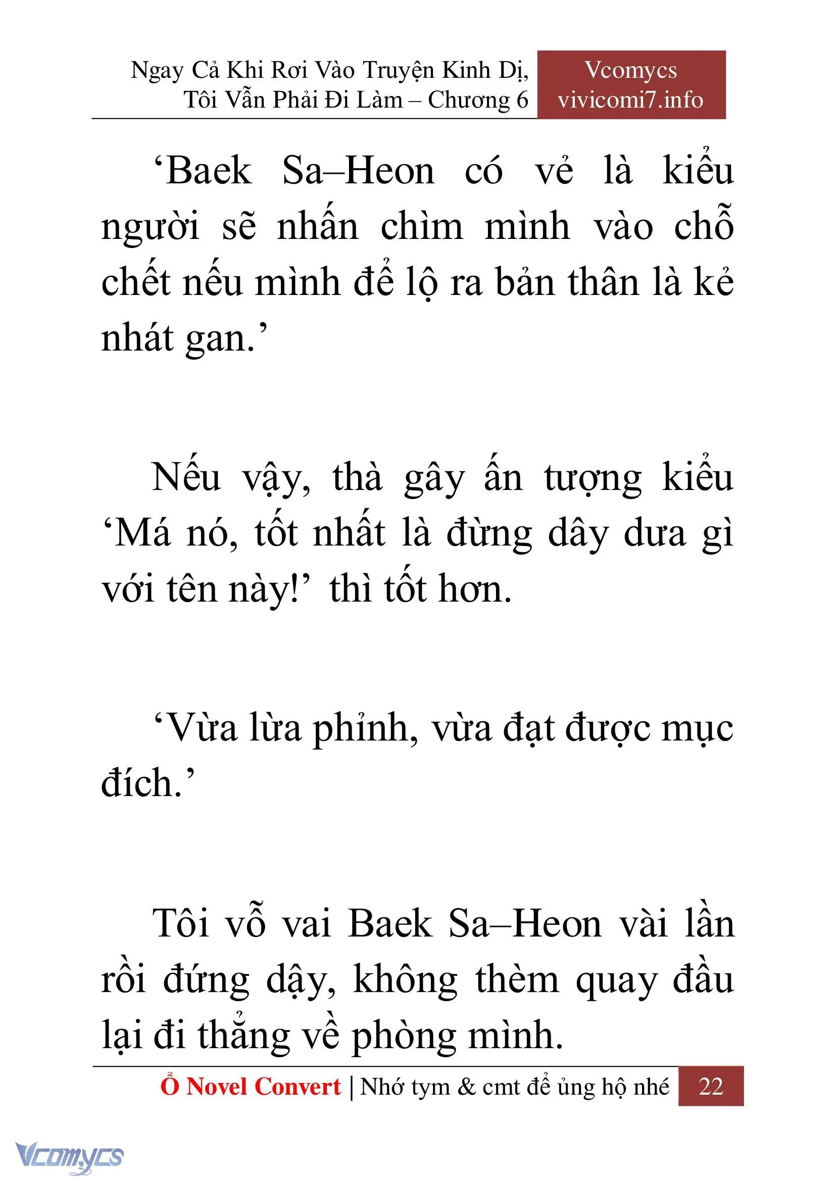 [Novel] Ngay Cả Khi Rơi Vào Truyện Kinh Dị, Tôi Vẫn Phải Đi Làm Chapter 6 - Trang 25