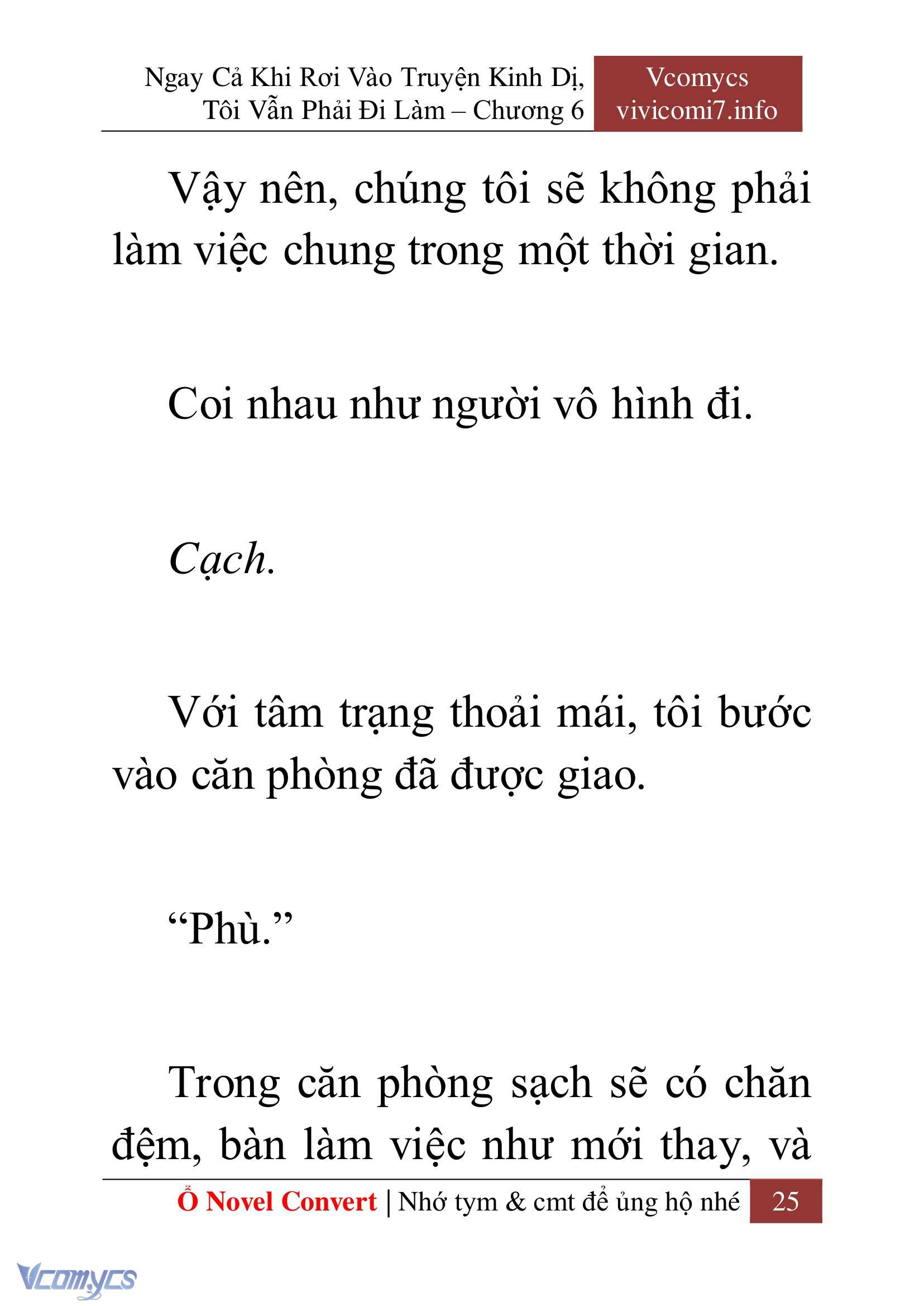 [Novel] Ngay Cả Khi Rơi Vào Truyện Kinh Dị, Tôi Vẫn Phải Đi Làm Chapter 6 - Trang 28