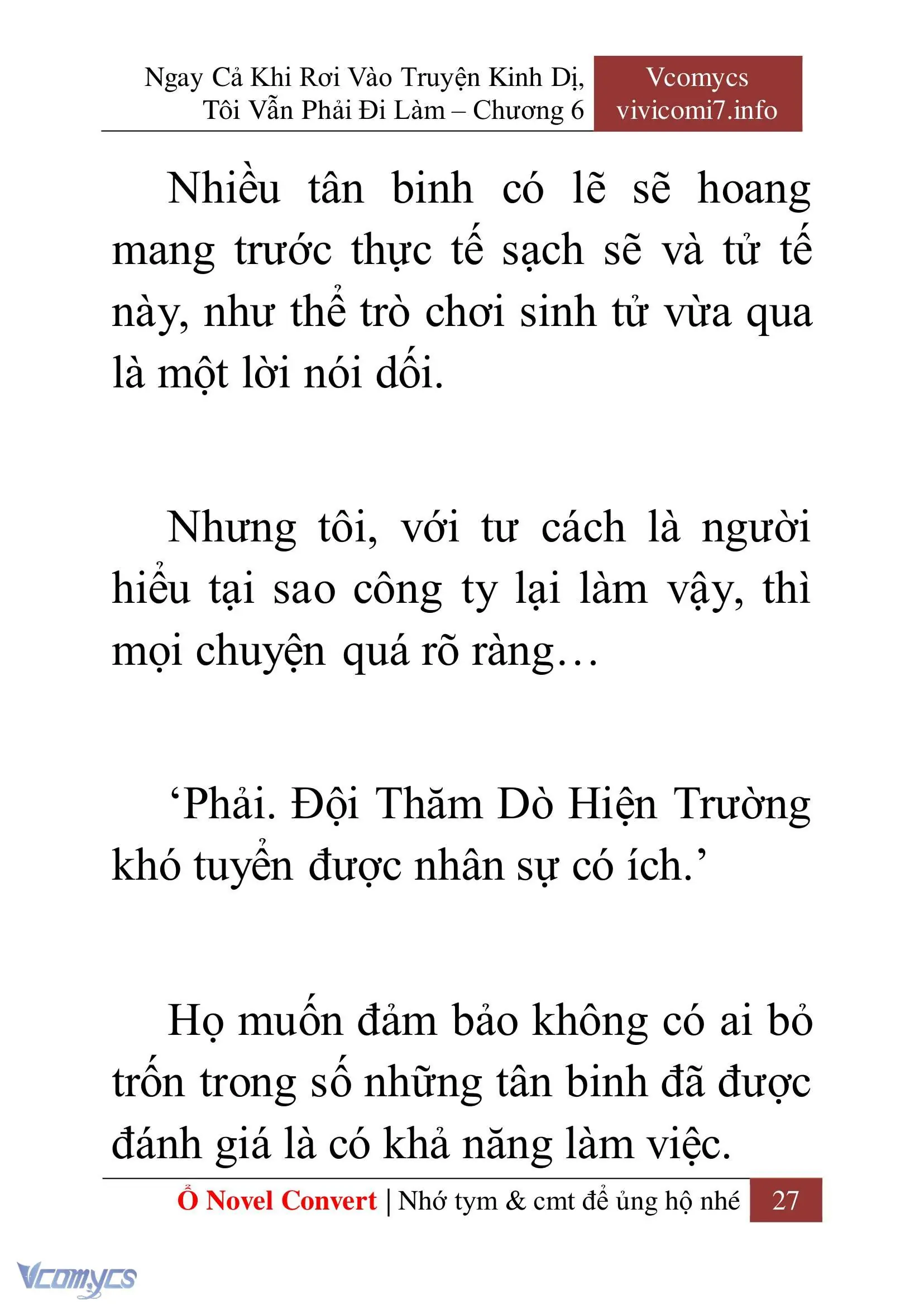 [Novel] Ngay Cả Khi Rơi Vào Truyện Kinh Dị, Tôi Vẫn Phải Đi Làm Chapter 6 - Trang 30