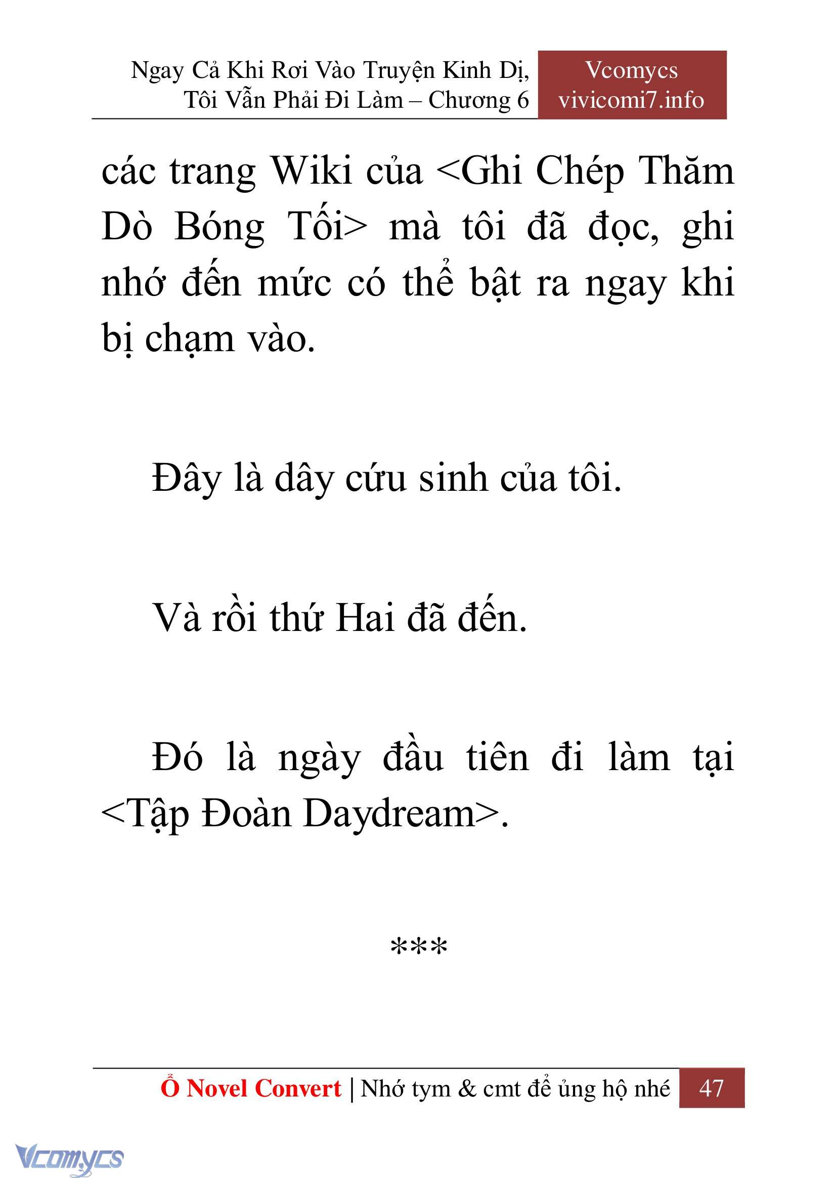 [Novel] Ngay Cả Khi Rơi Vào Truyện Kinh Dị, Tôi Vẫn Phải Đi Làm Chapter 6 - Trang 50