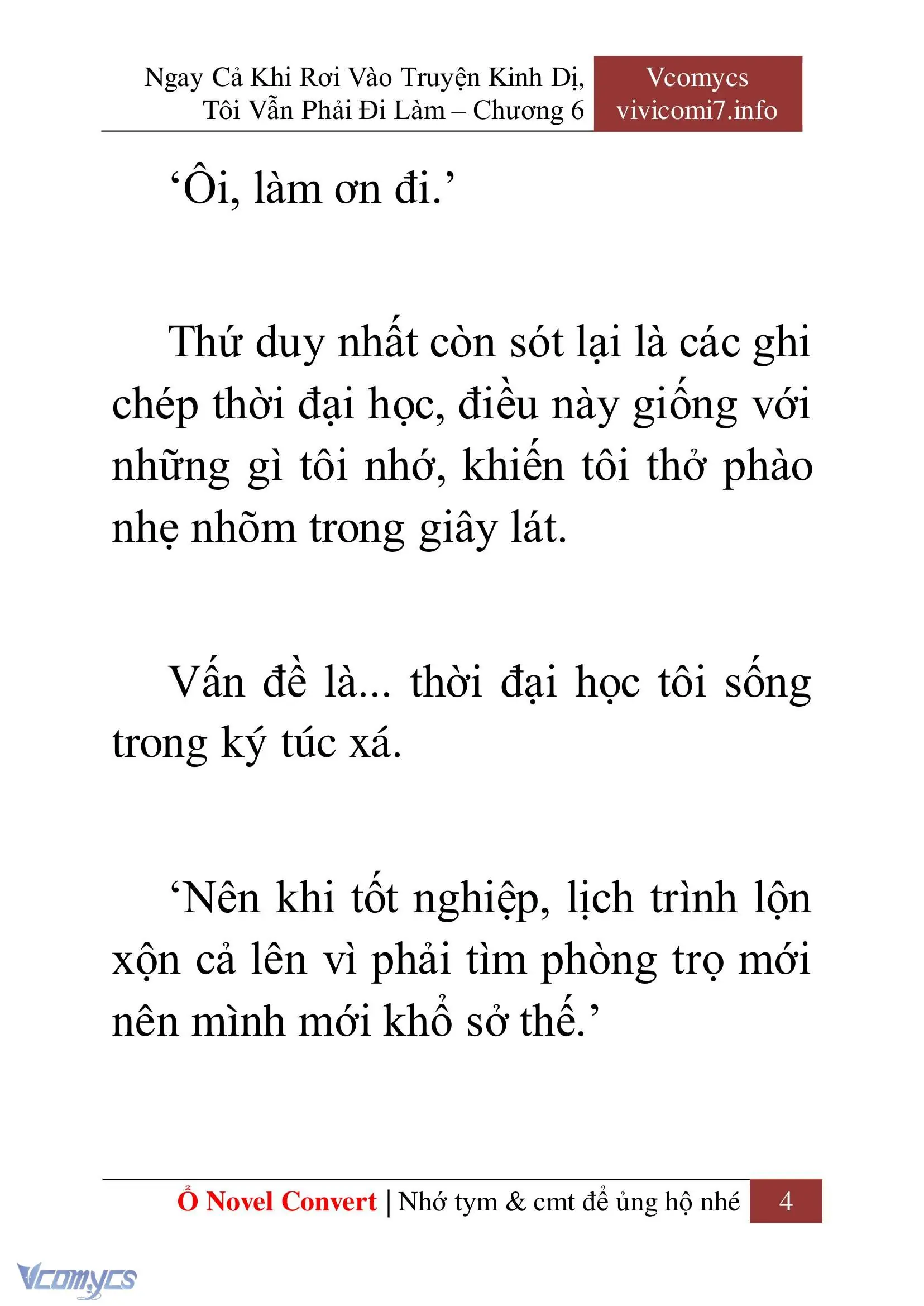 [Novel] Ngay Cả Khi Rơi Vào Truyện Kinh Dị, Tôi Vẫn Phải Đi Làm Chapter 6 - Trang 7