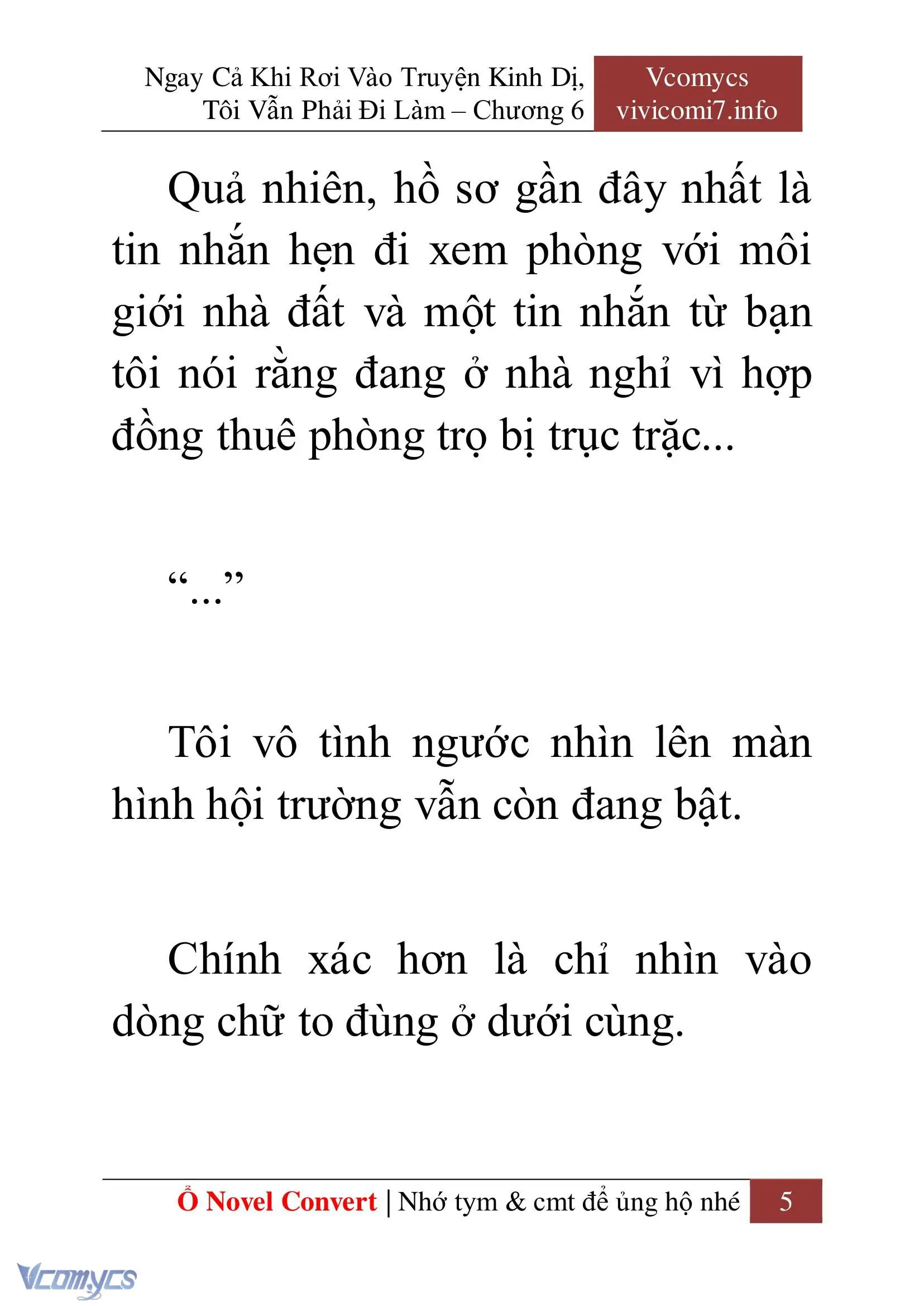 [Novel] Ngay Cả Khi Rơi Vào Truyện Kinh Dị, Tôi Vẫn Phải Đi Làm Chapter 6 - Trang 8
