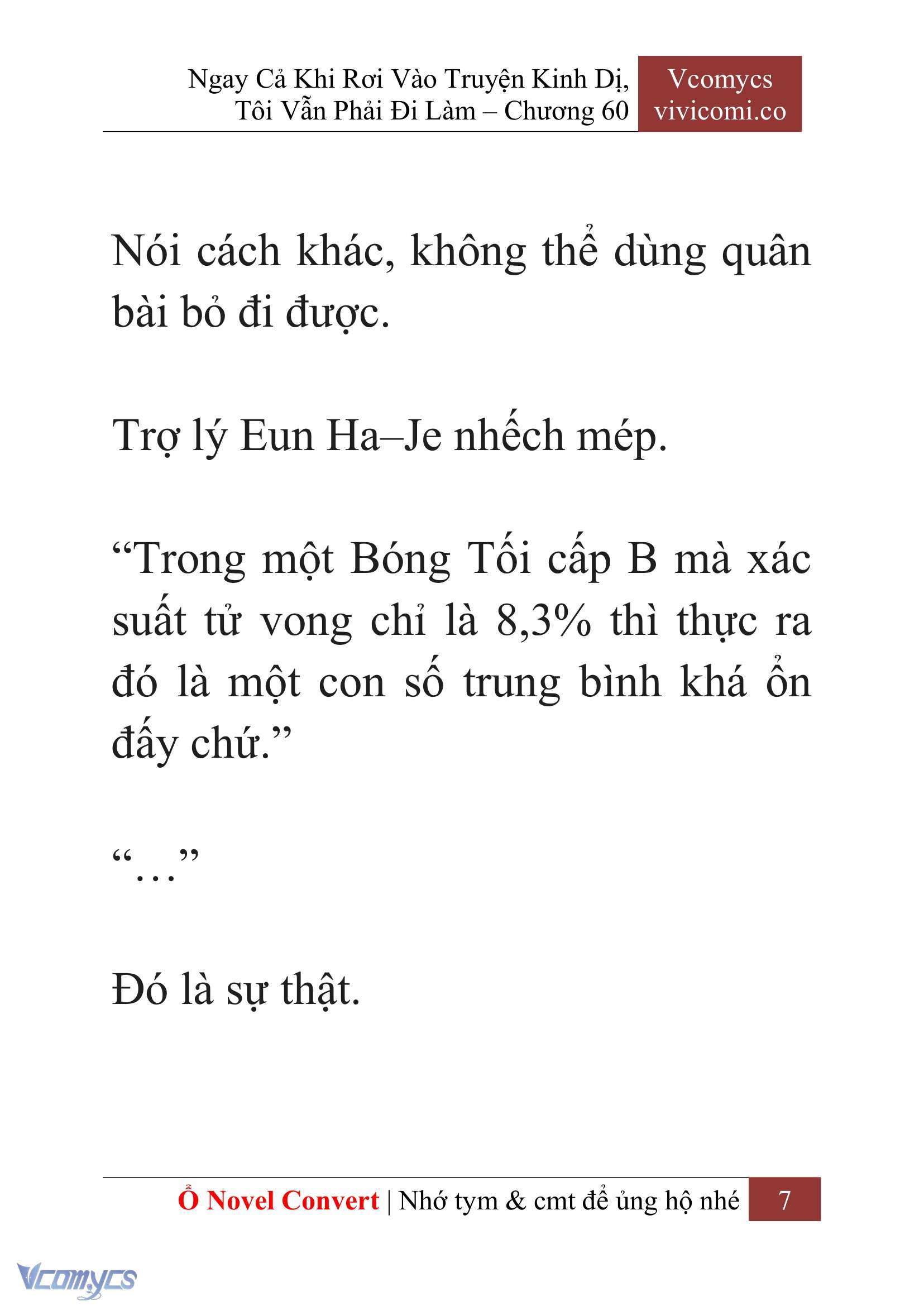 [Novel] Ngay Cả Khi Rơi Vào Truyện Kinh Dị, Tôi Vẫn Phải Đi Làm Chapter 60 - Trang 11