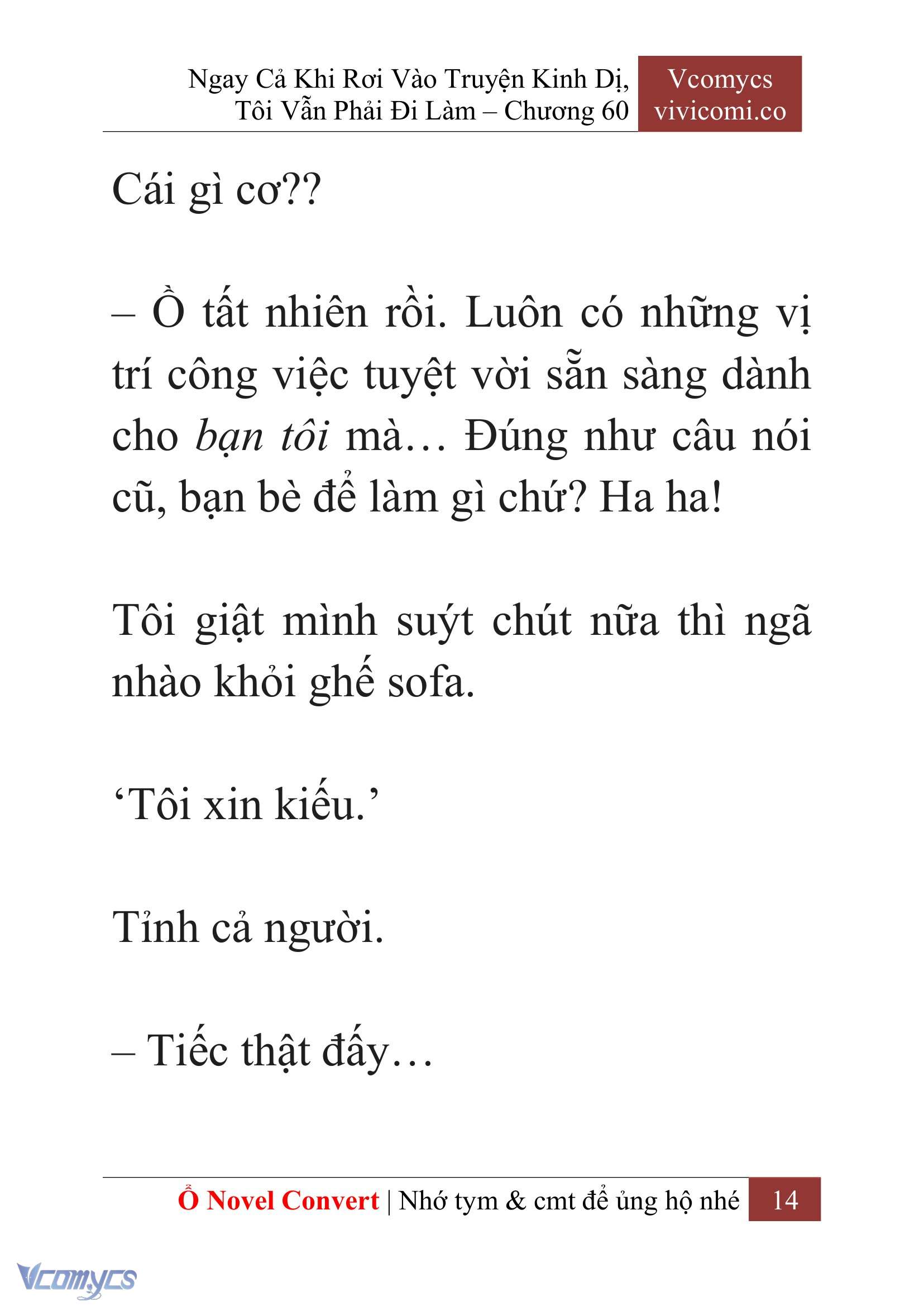 [Novel] Ngay Cả Khi Rơi Vào Truyện Kinh Dị, Tôi Vẫn Phải Đi Làm Chapter 60 - Trang 18