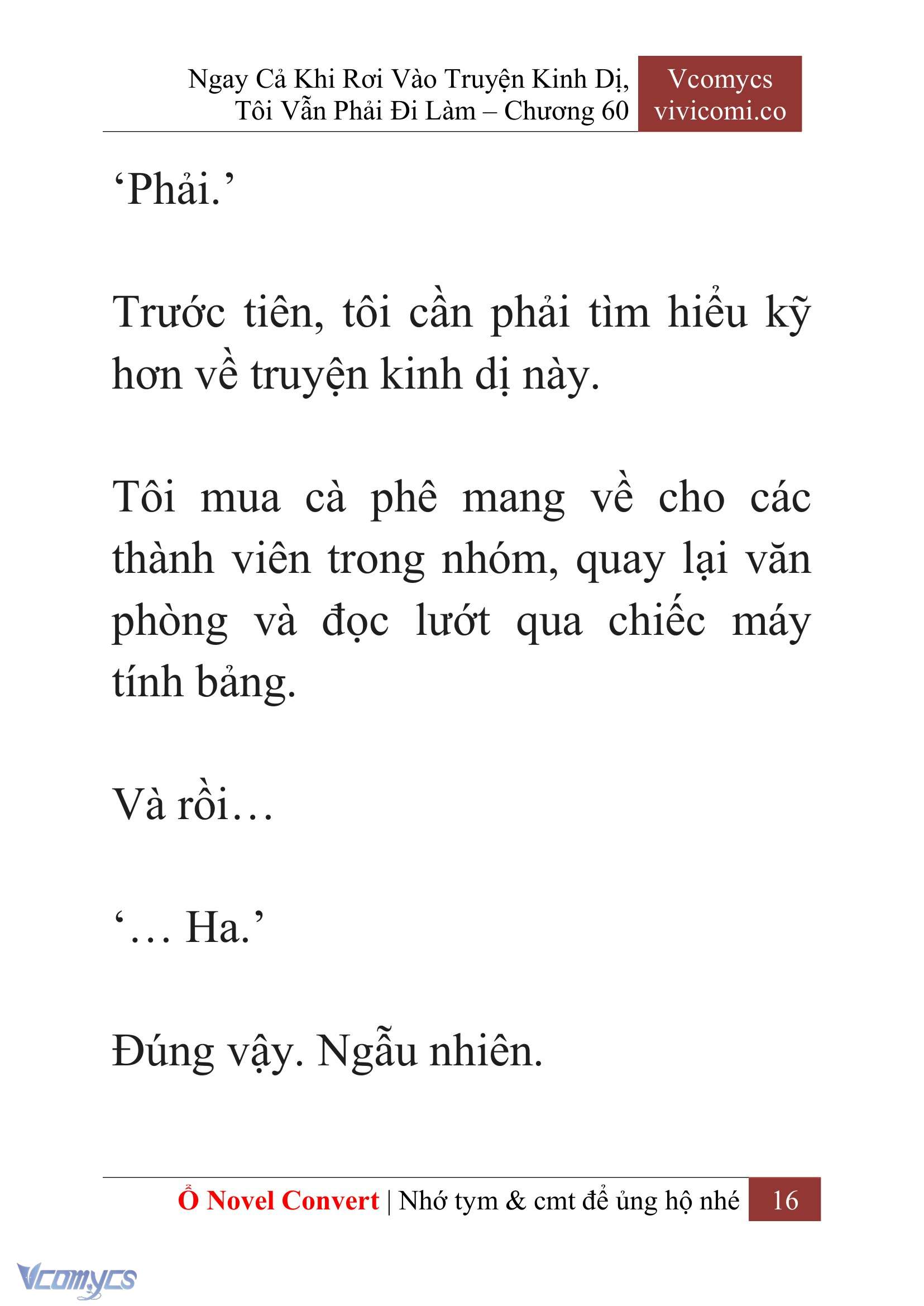 [Novel] Ngay Cả Khi Rơi Vào Truyện Kinh Dị, Tôi Vẫn Phải Đi Làm Chapter 60 - Trang 20