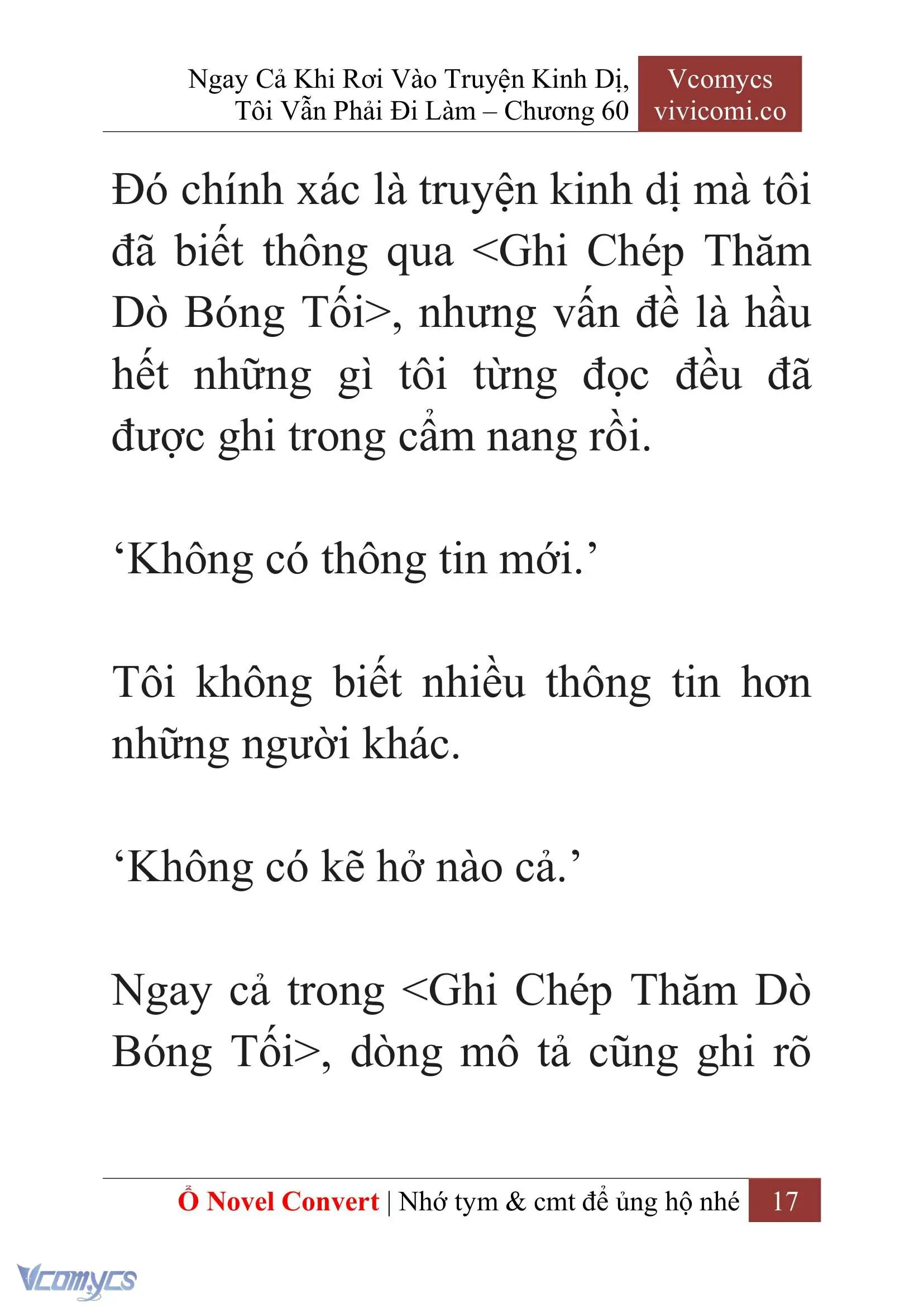 [Novel] Ngay Cả Khi Rơi Vào Truyện Kinh Dị, Tôi Vẫn Phải Đi Làm Chapter 60 - Trang 21