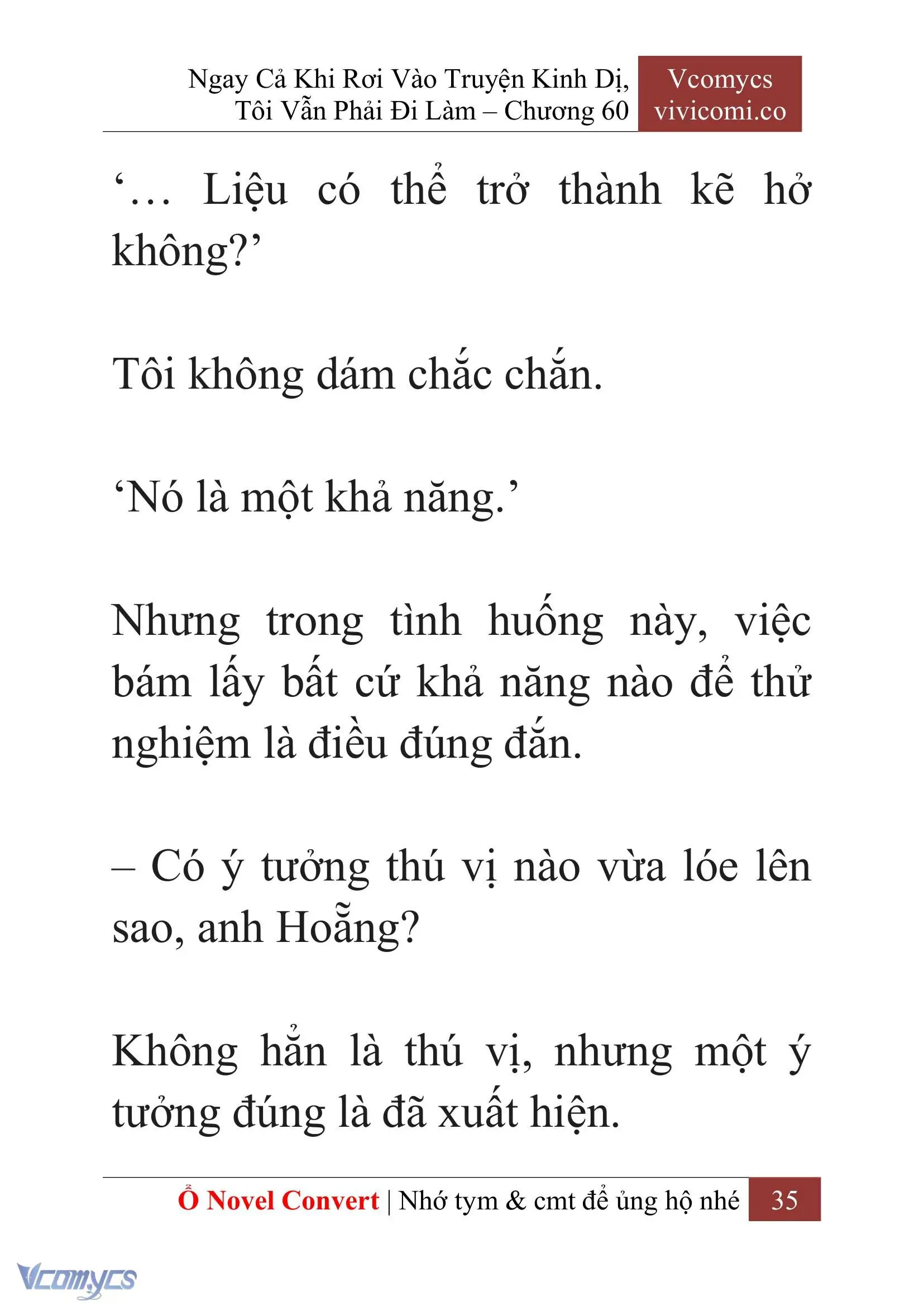 [Novel] Ngay Cả Khi Rơi Vào Truyện Kinh Dị, Tôi Vẫn Phải Đi Làm Chapter 60 - Trang 39