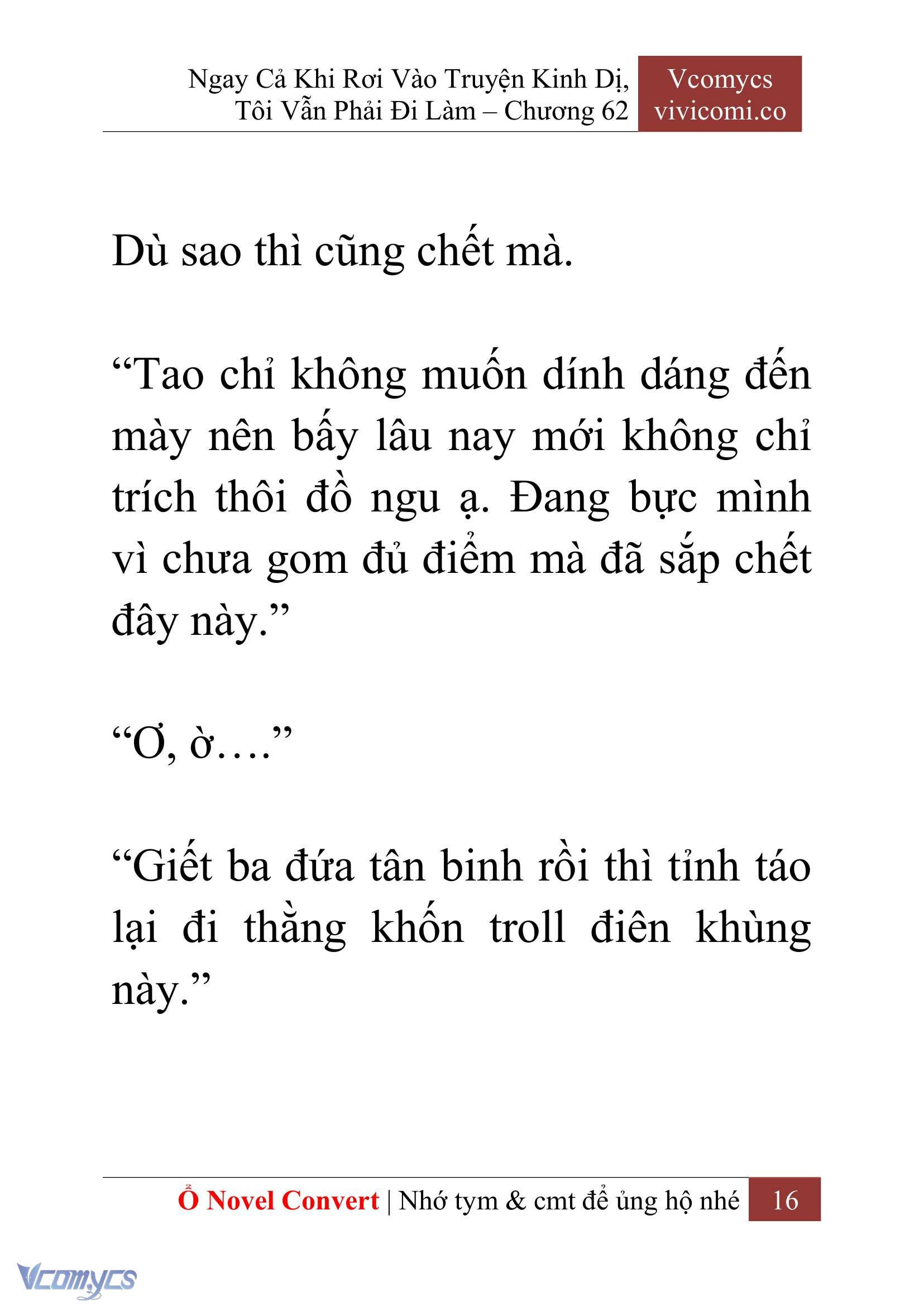 [Novel] Ngay Cả Khi Rơi Vào Truyện Kinh Dị, Tôi Vẫn Phải Đi Làm Chapter 62 - Trang 20