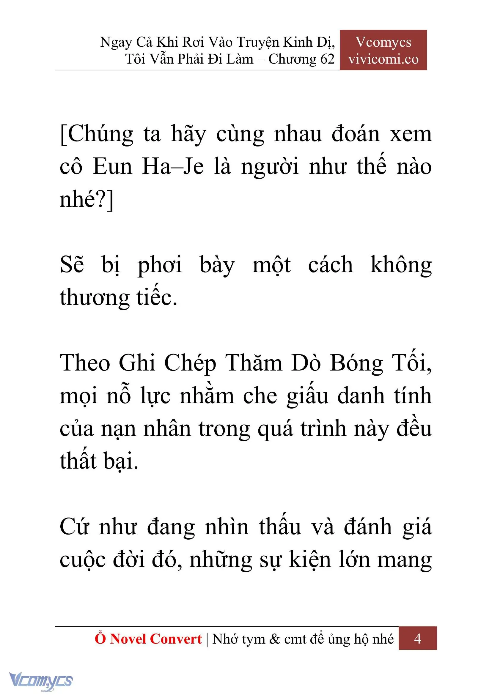 [Novel] Ngay Cả Khi Rơi Vào Truyện Kinh Dị, Tôi Vẫn Phải Đi Làm Chapter 62 - Trang 8