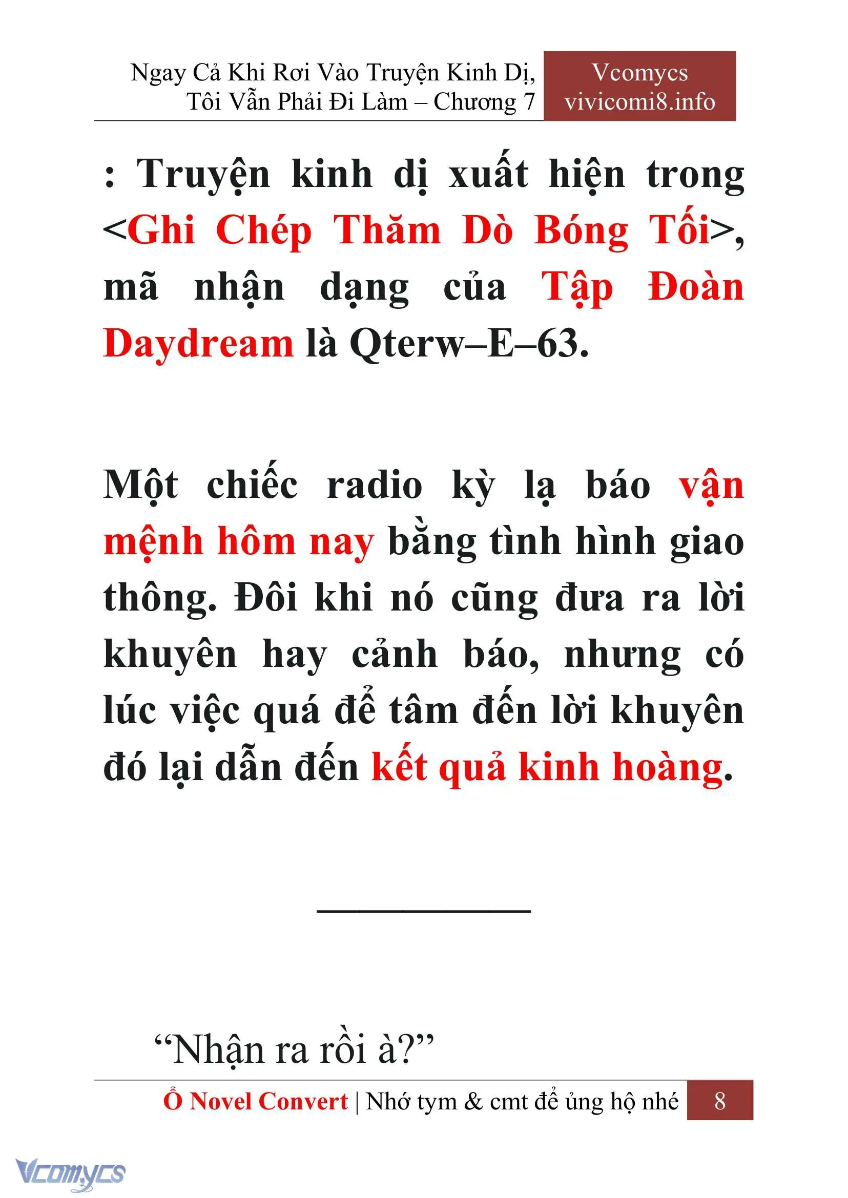 [Novel] Ngay Cả Khi Rơi Vào Truyện Kinh Dị, Tôi Vẫn Phải Đi Làm Chapter 7 - Trang 11