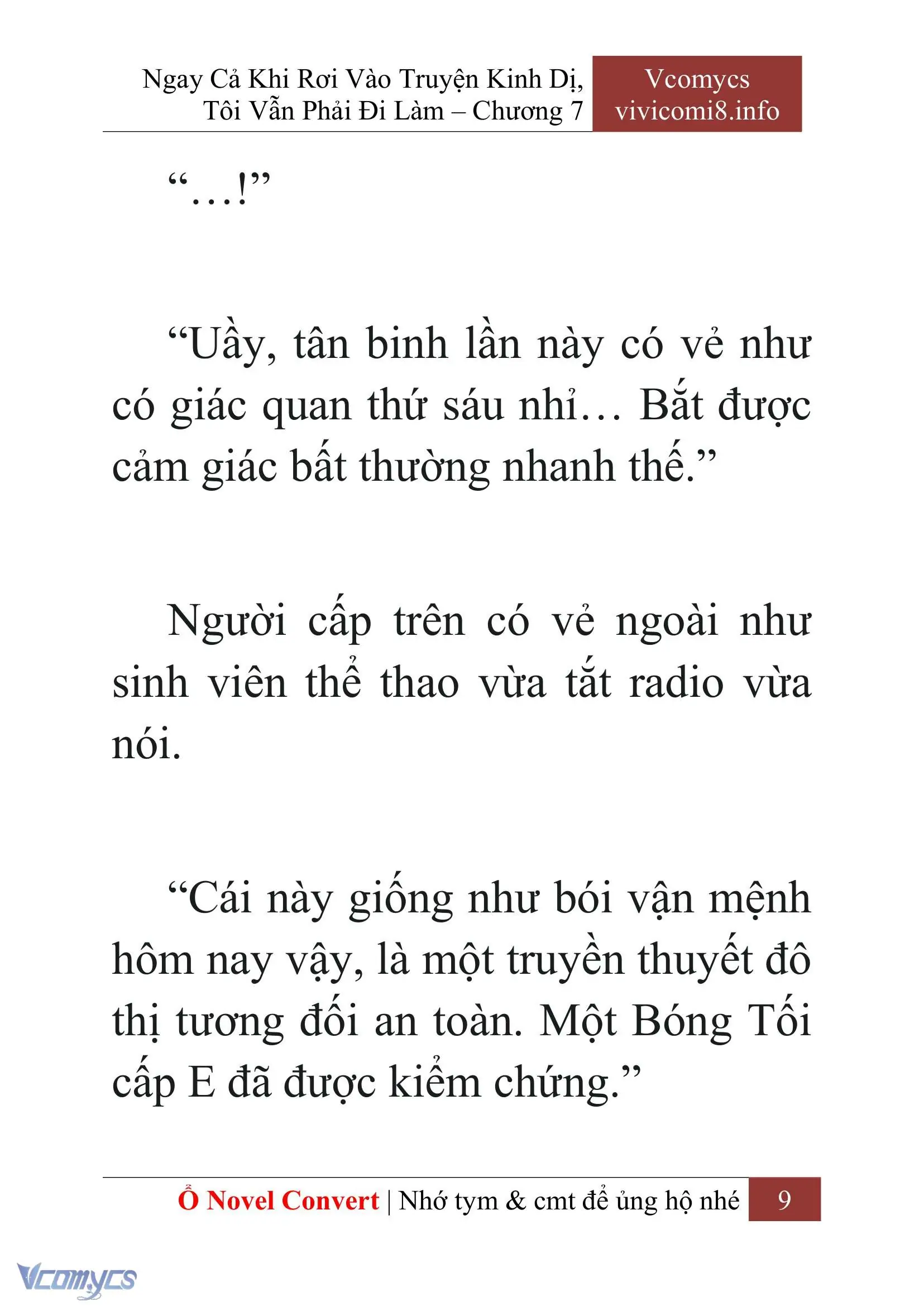[Novel] Ngay Cả Khi Rơi Vào Truyện Kinh Dị, Tôi Vẫn Phải Đi Làm Chapter 7 - Trang 12