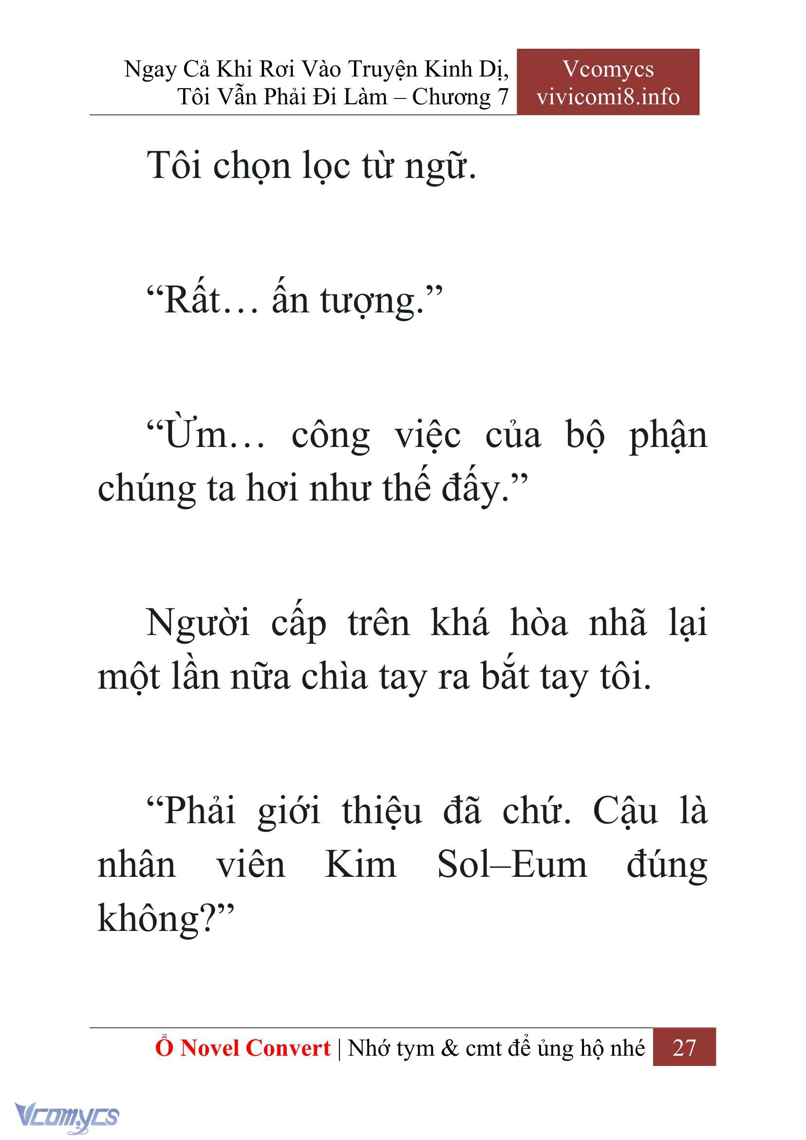 [Novel] Ngay Cả Khi Rơi Vào Truyện Kinh Dị, Tôi Vẫn Phải Đi Làm Chapter 7 - Trang 30