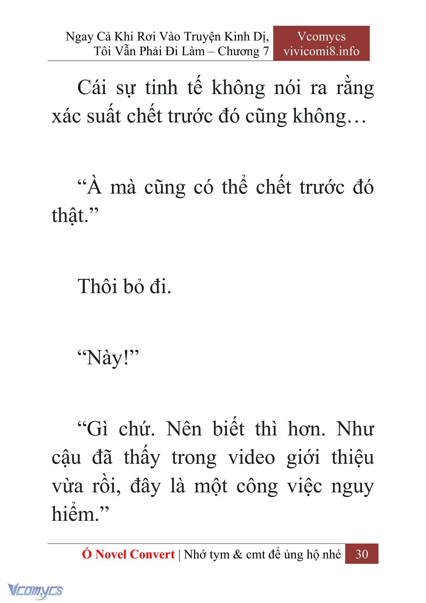 [Novel] Ngay Cả Khi Rơi Vào Truyện Kinh Dị, Tôi Vẫn Phải Đi Làm Chapter 7 - Trang 33