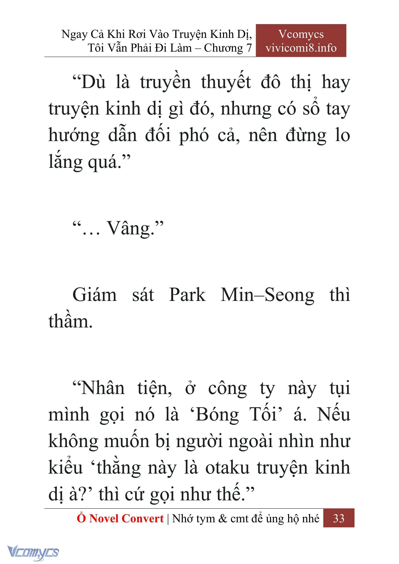 [Novel] Ngay Cả Khi Rơi Vào Truyện Kinh Dị, Tôi Vẫn Phải Đi Làm Chapter 7 - Trang 36