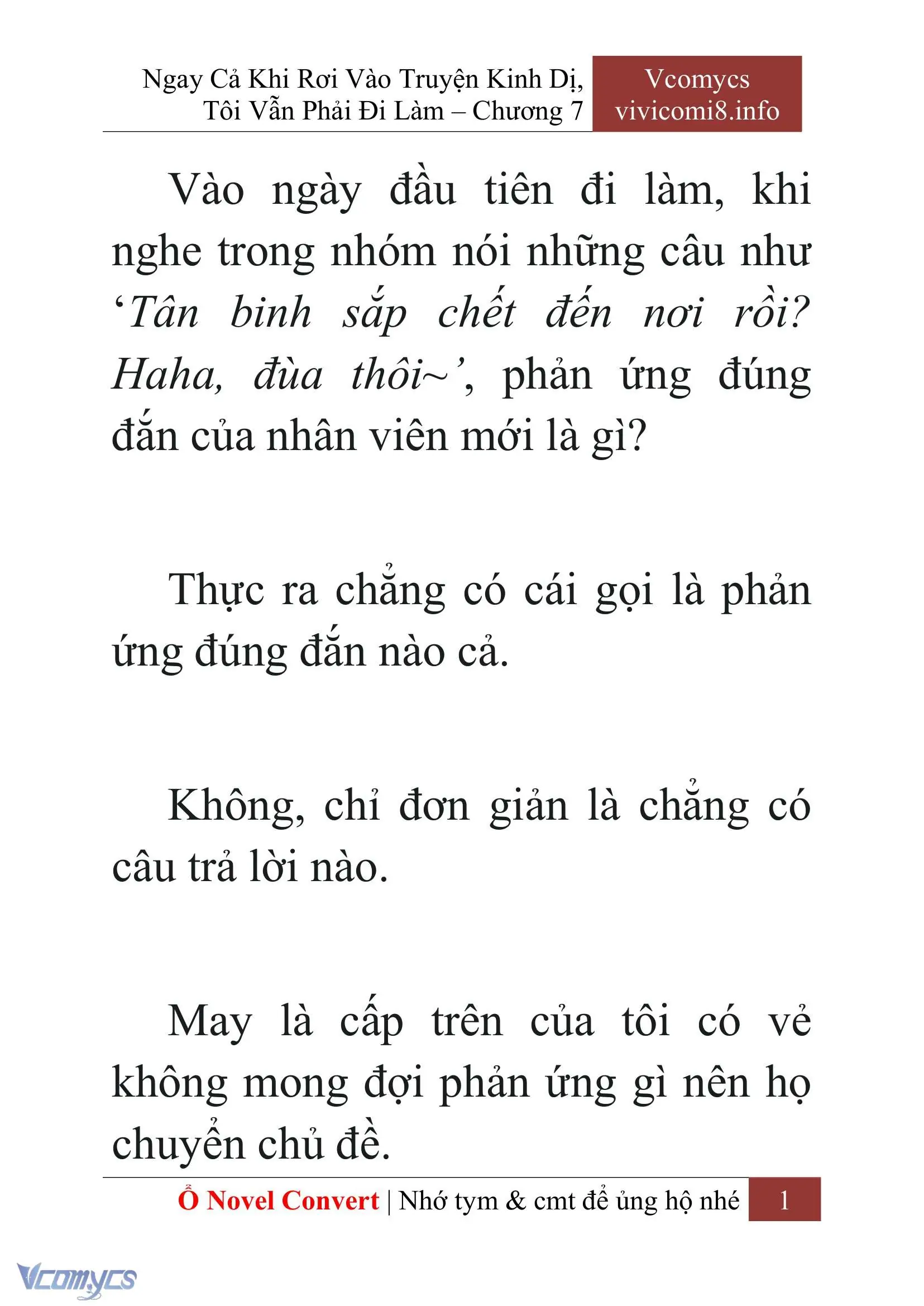 [Novel] Ngay Cả Khi Rơi Vào Truyện Kinh Dị, Tôi Vẫn Phải Đi Làm Chapter 7 - Trang 4