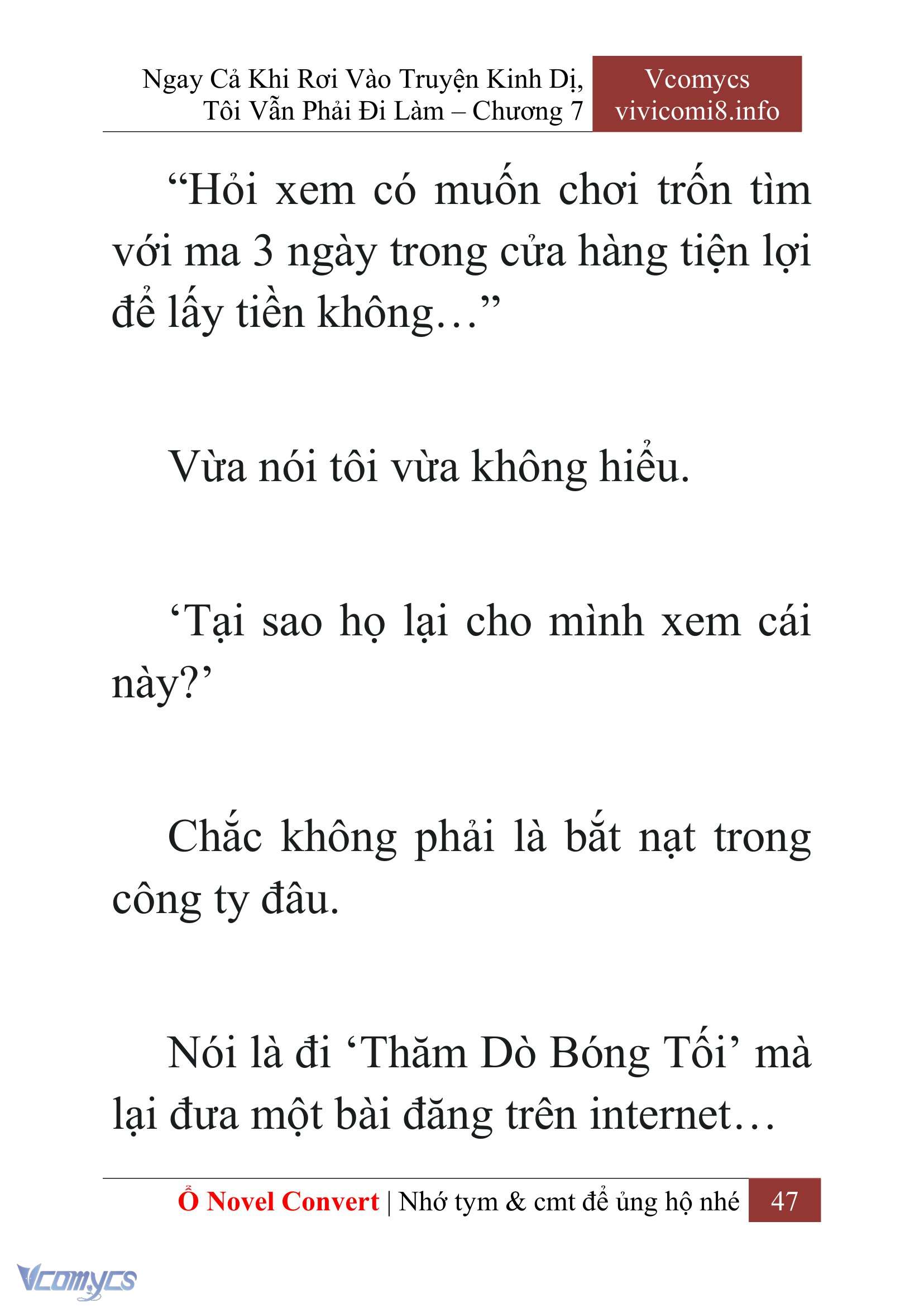 [Novel] Ngay Cả Khi Rơi Vào Truyện Kinh Dị, Tôi Vẫn Phải Đi Làm Chapter 7 - Trang 50