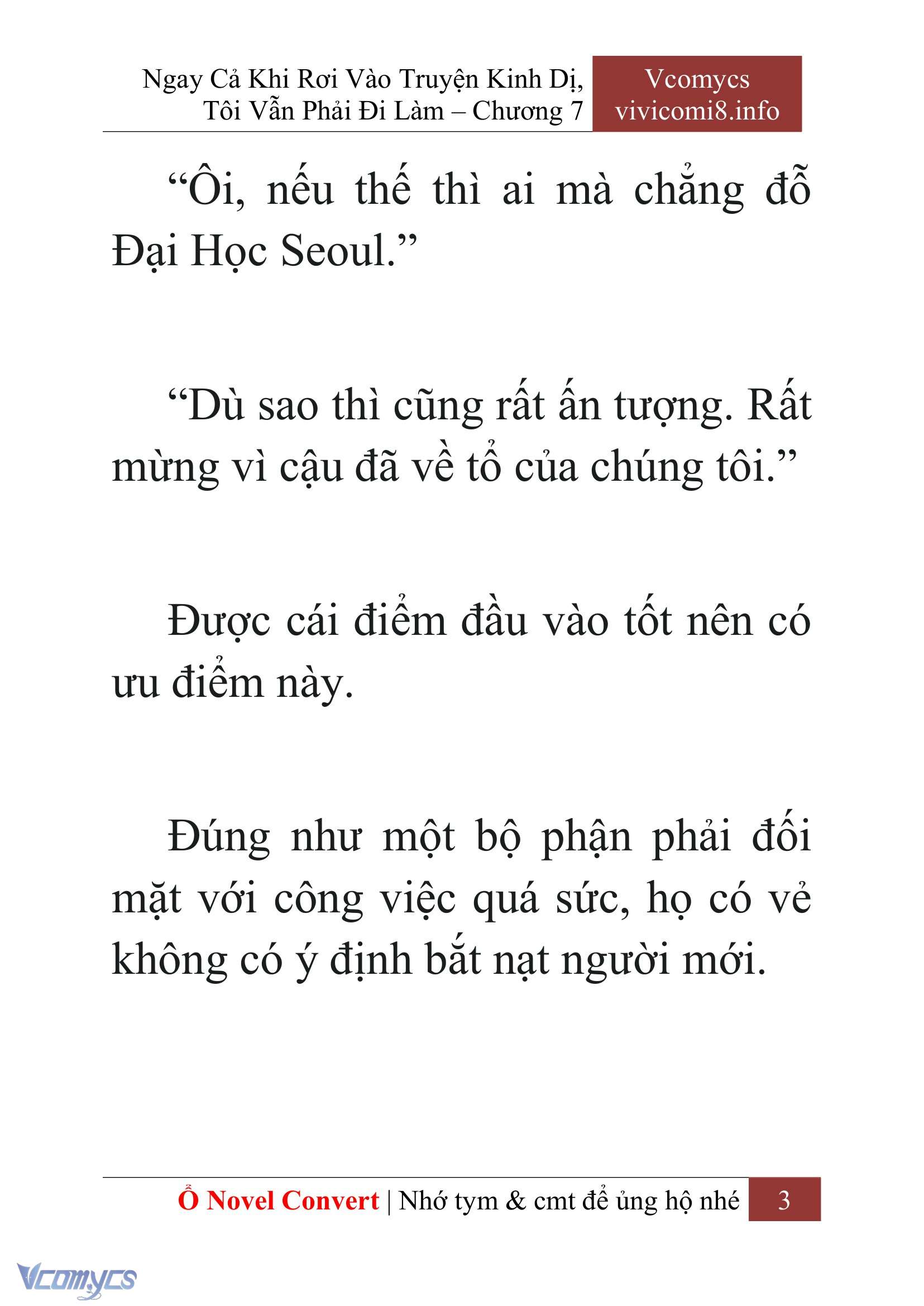 [Novel] Ngay Cả Khi Rơi Vào Truyện Kinh Dị, Tôi Vẫn Phải Đi Làm Chapter 7 - Trang 6