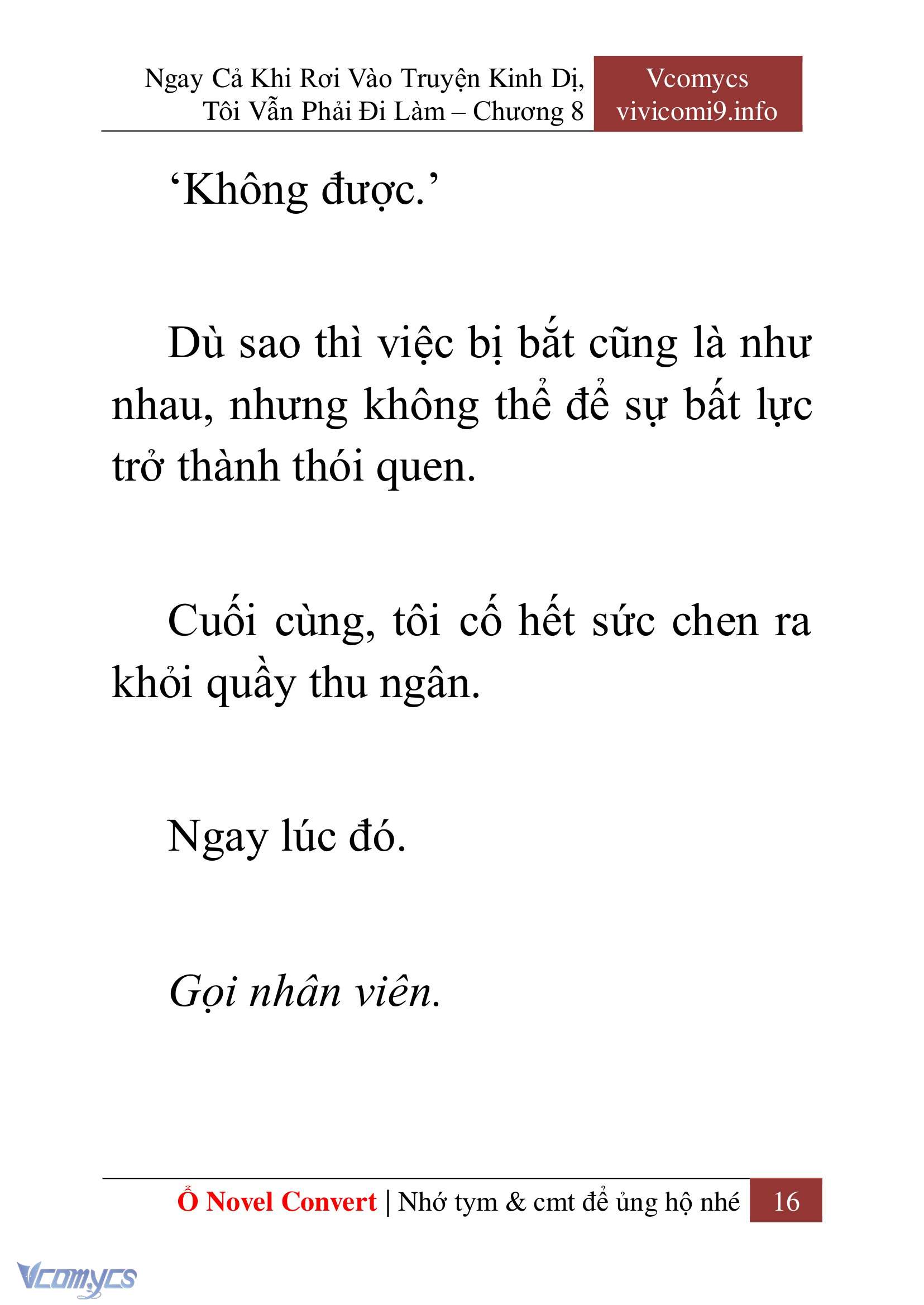 [Novel] Ngay Cả Khi Rơi Vào Truyện Kinh Dị, Tôi Vẫn Phải Đi Làm Chapter 8 - Trang 19