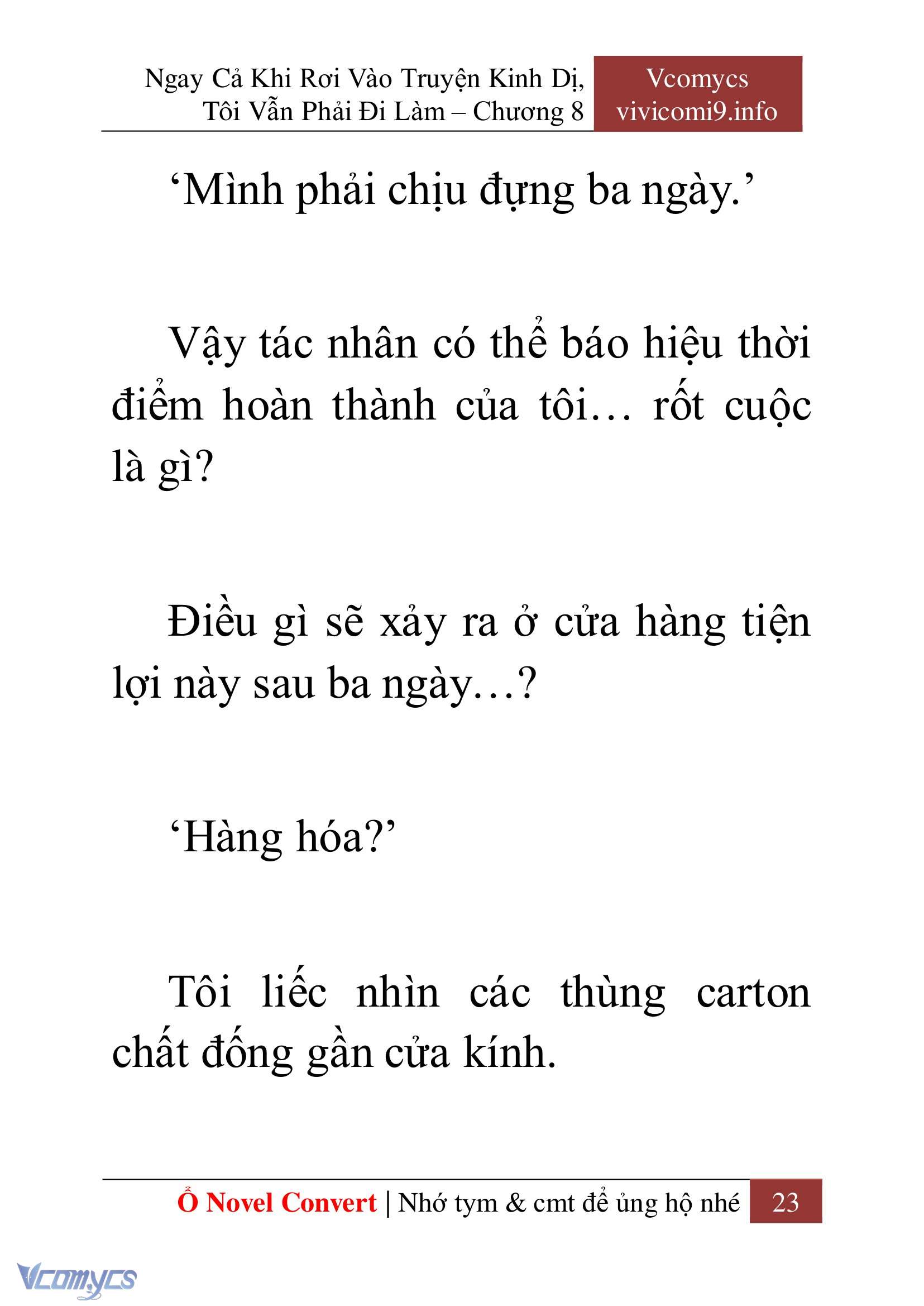 [Novel] Ngay Cả Khi Rơi Vào Truyện Kinh Dị, Tôi Vẫn Phải Đi Làm Chapter 8 - Trang 26