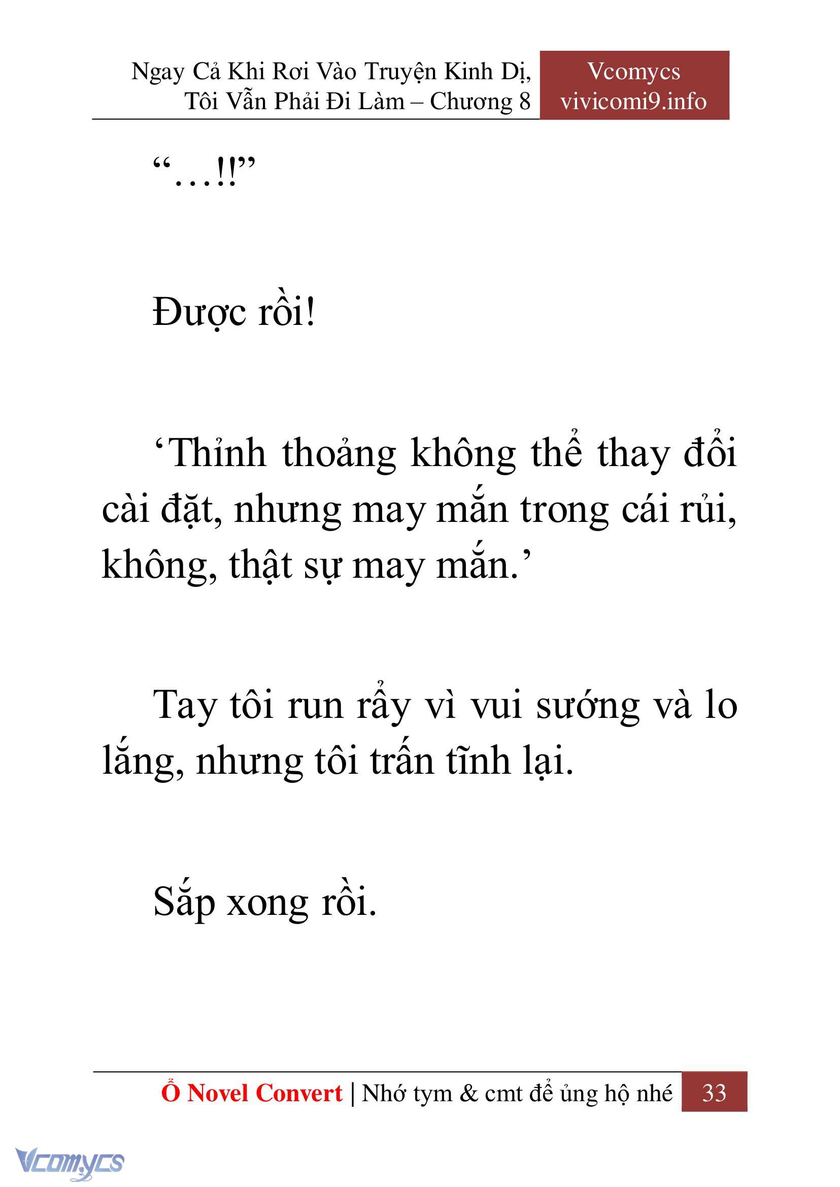[Novel] Ngay Cả Khi Rơi Vào Truyện Kinh Dị, Tôi Vẫn Phải Đi Làm Chapter 8 - Trang 36