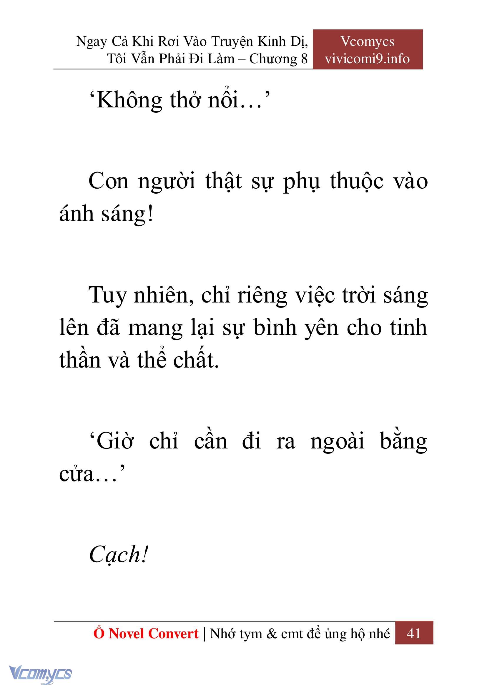[Novel] Ngay Cả Khi Rơi Vào Truyện Kinh Dị, Tôi Vẫn Phải Đi Làm Chapter 8 - Trang 44