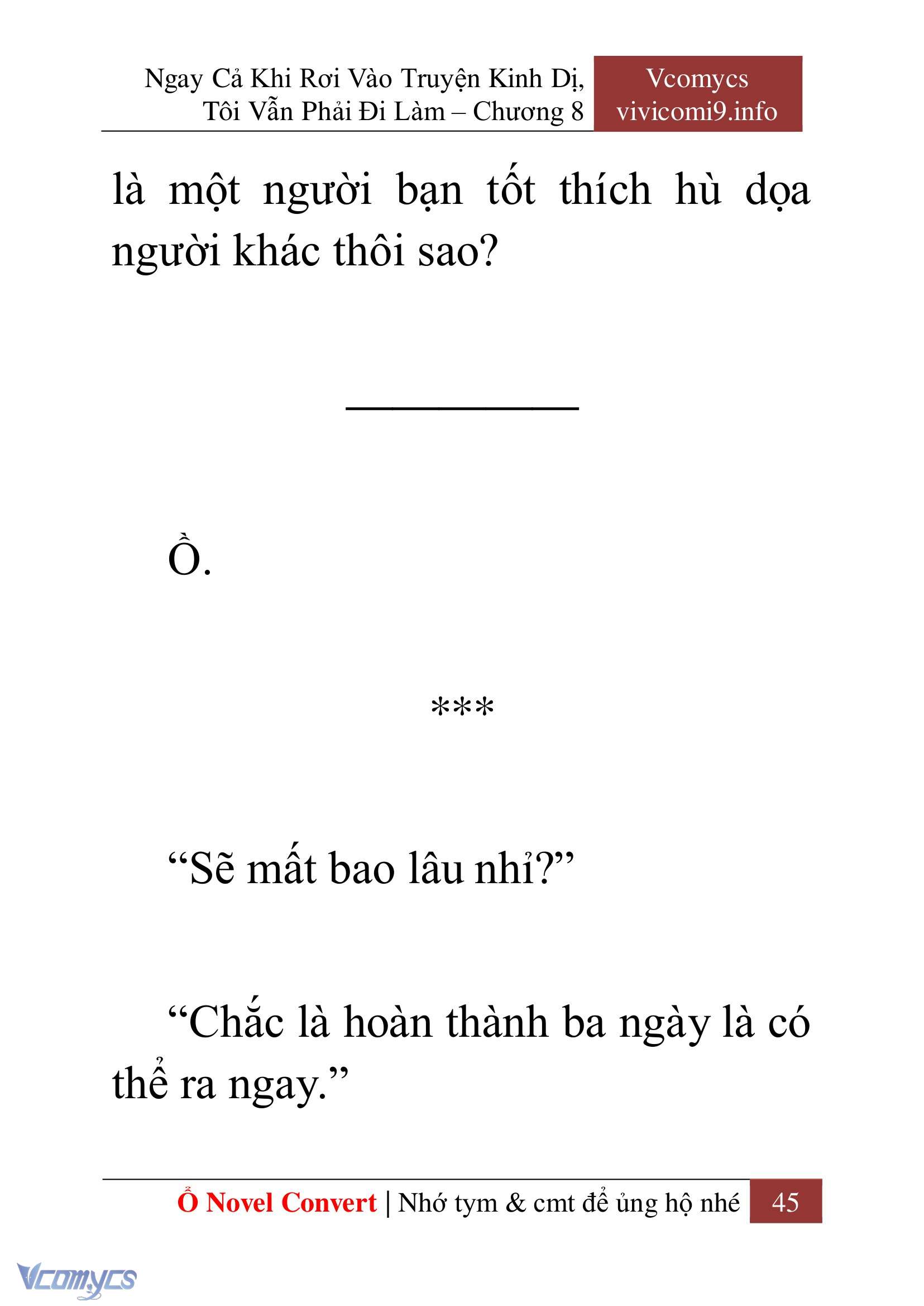 [Novel] Ngay Cả Khi Rơi Vào Truyện Kinh Dị, Tôi Vẫn Phải Đi Làm Chapter 8 - Trang 48