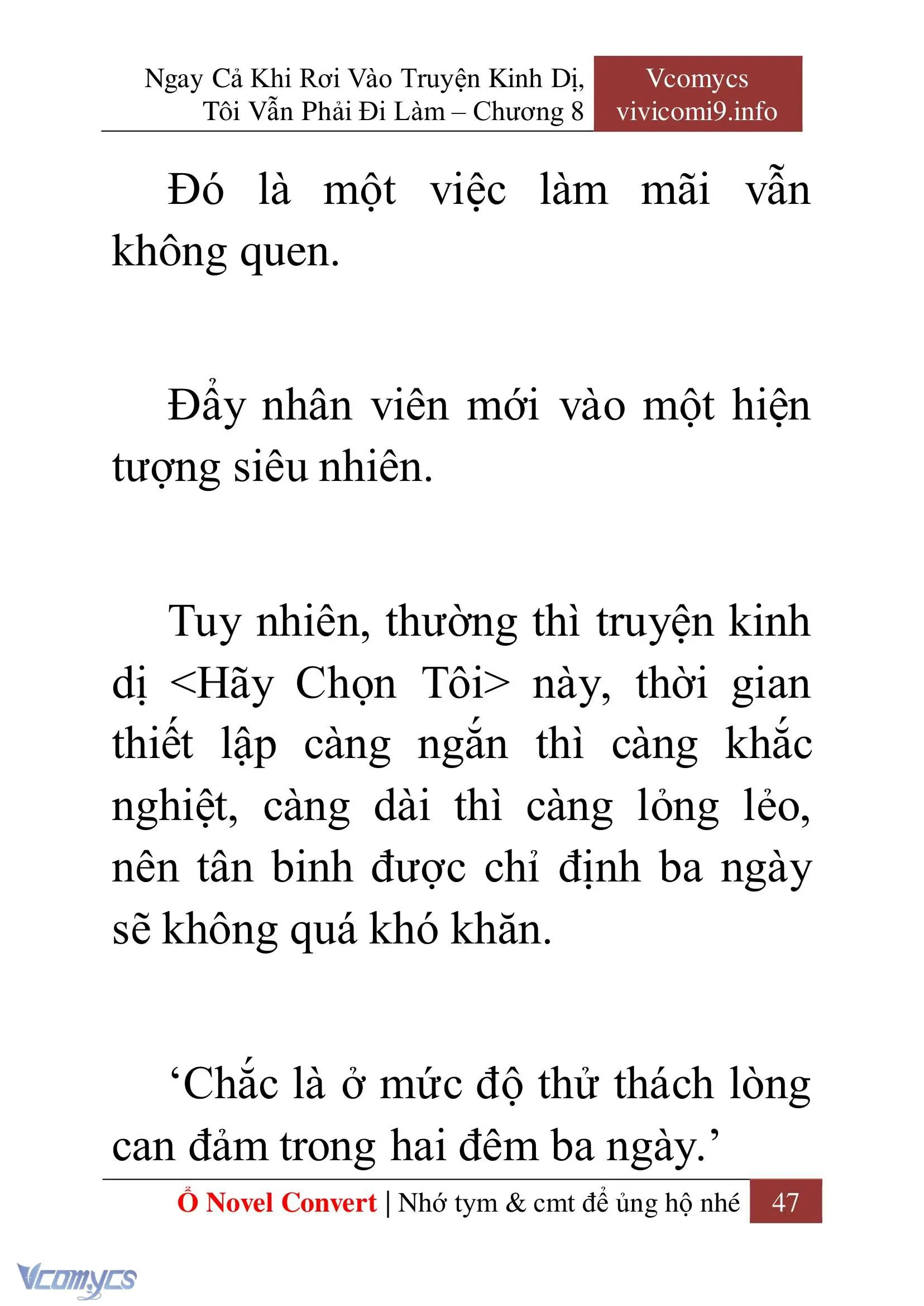 [Novel] Ngay Cả Khi Rơi Vào Truyện Kinh Dị, Tôi Vẫn Phải Đi Làm Chapter 8 - Trang 50