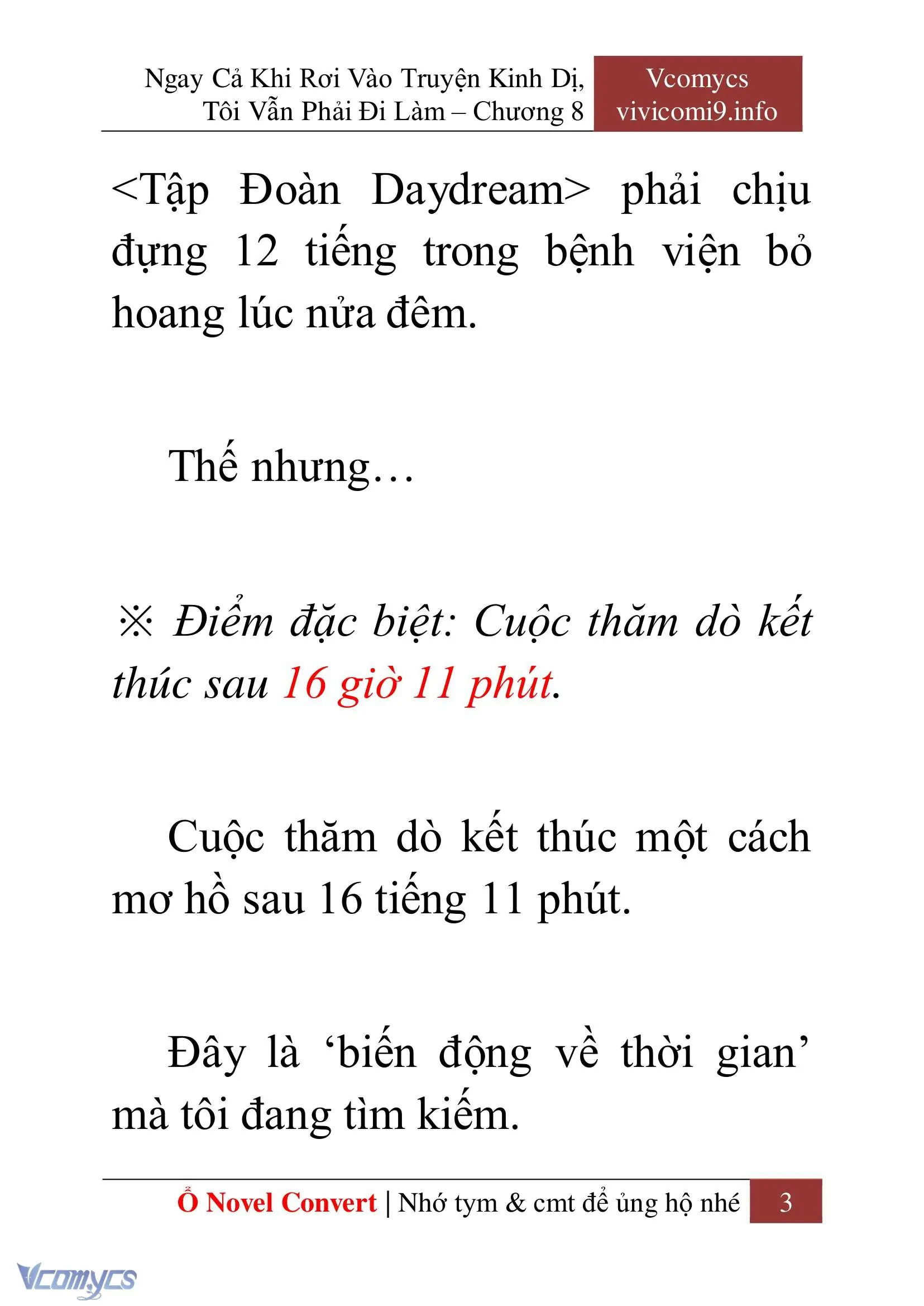 [Novel] Ngay Cả Khi Rơi Vào Truyện Kinh Dị, Tôi Vẫn Phải Đi Làm Chapter 8 - Trang 6