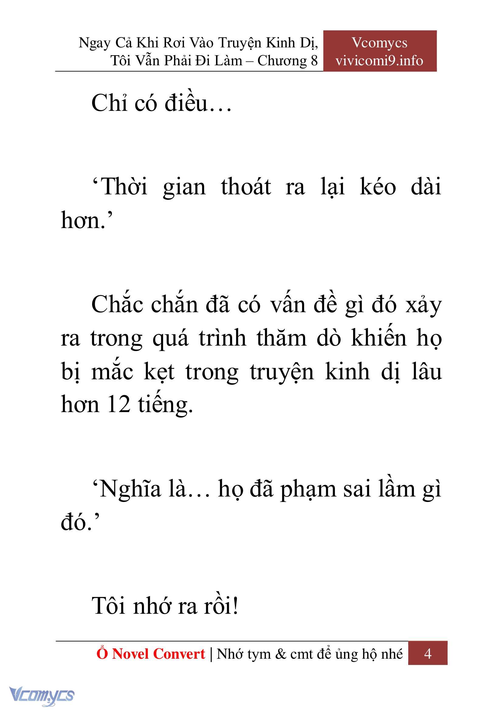 [Novel] Ngay Cả Khi Rơi Vào Truyện Kinh Dị, Tôi Vẫn Phải Đi Làm Chapter 8 - Trang 7