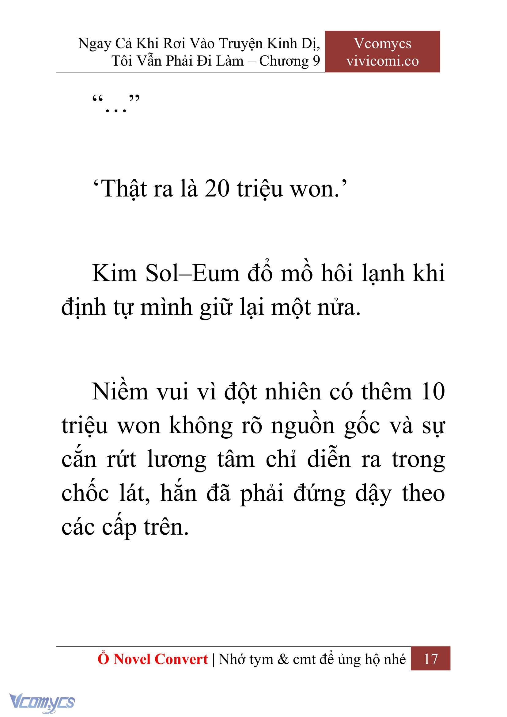 [Novel] Ngay Cả Khi Rơi Vào Truyện Kinh Dị, Tôi Vẫn Phải Đi Làm Chapter 9 - Trang 20