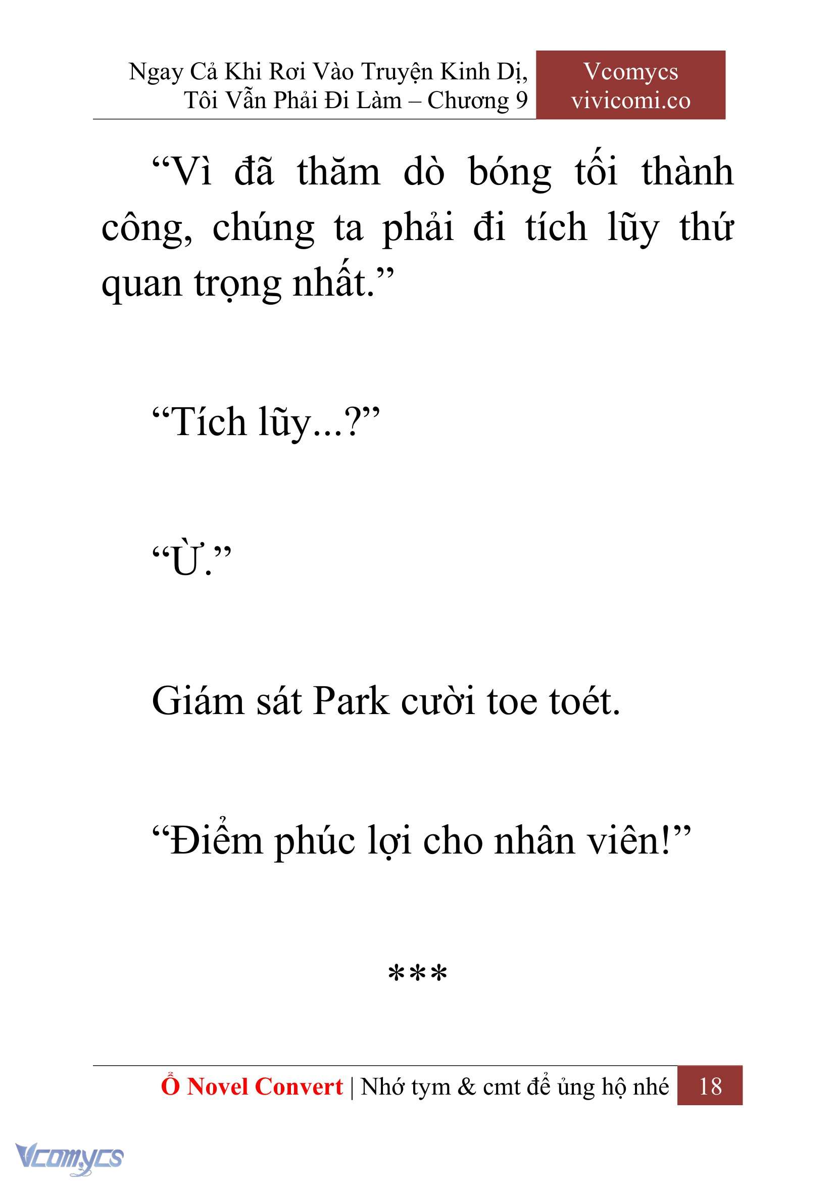 [Novel] Ngay Cả Khi Rơi Vào Truyện Kinh Dị, Tôi Vẫn Phải Đi Làm Chapter 9 - Trang 21