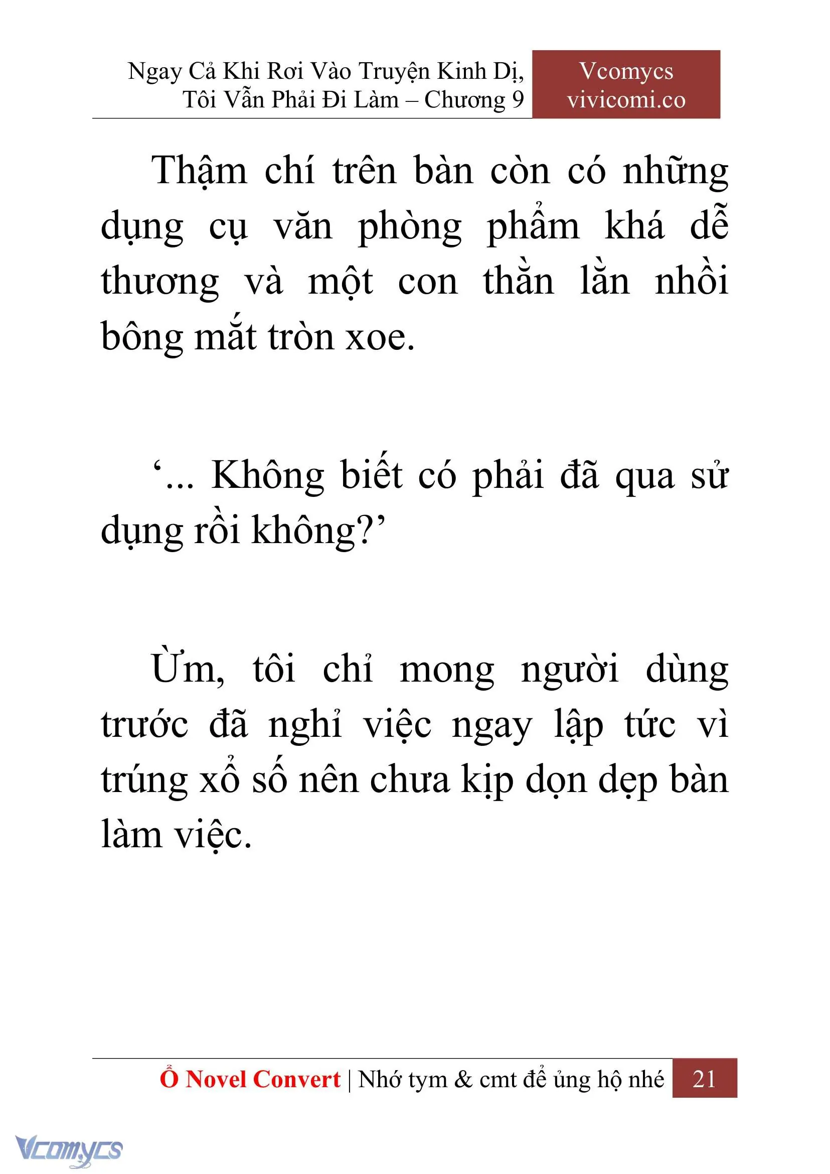 [Novel] Ngay Cả Khi Rơi Vào Truyện Kinh Dị, Tôi Vẫn Phải Đi Làm Chapter 9 - Trang 24