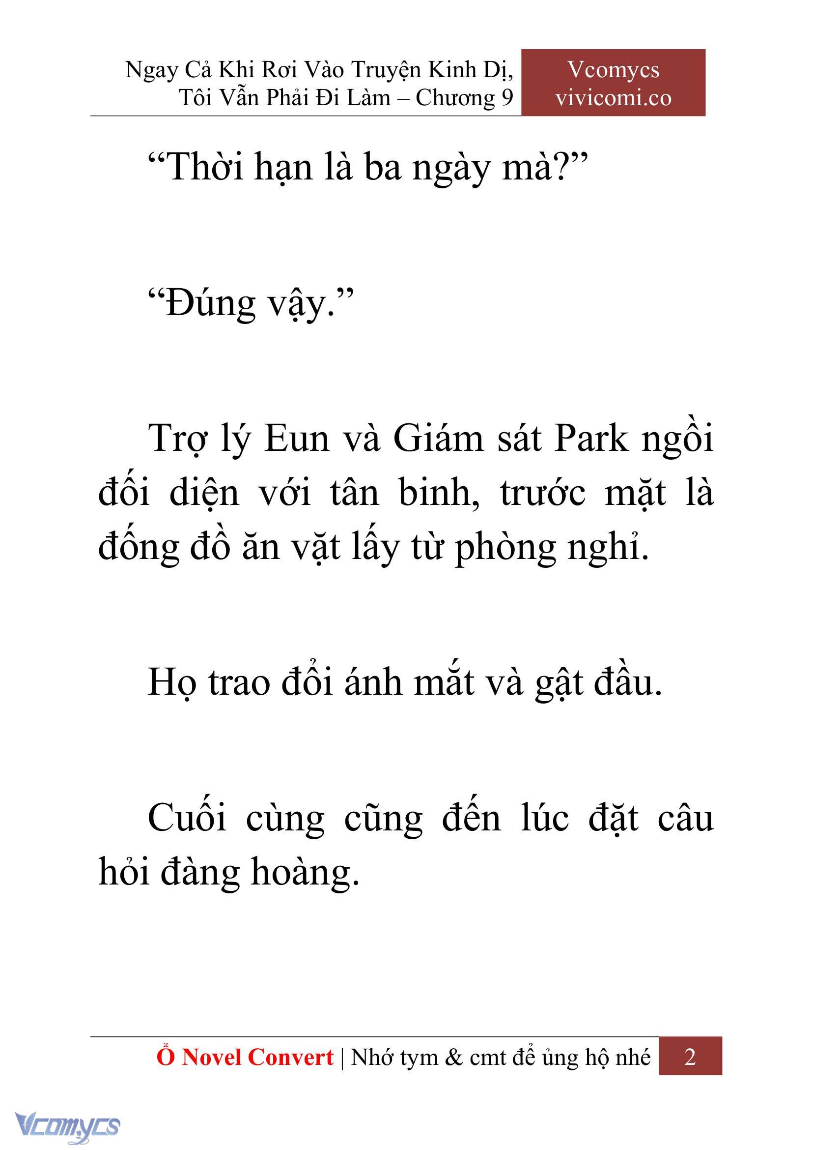 [Novel] Ngay Cả Khi Rơi Vào Truyện Kinh Dị, Tôi Vẫn Phải Đi Làm Chapter 9 - Trang 5