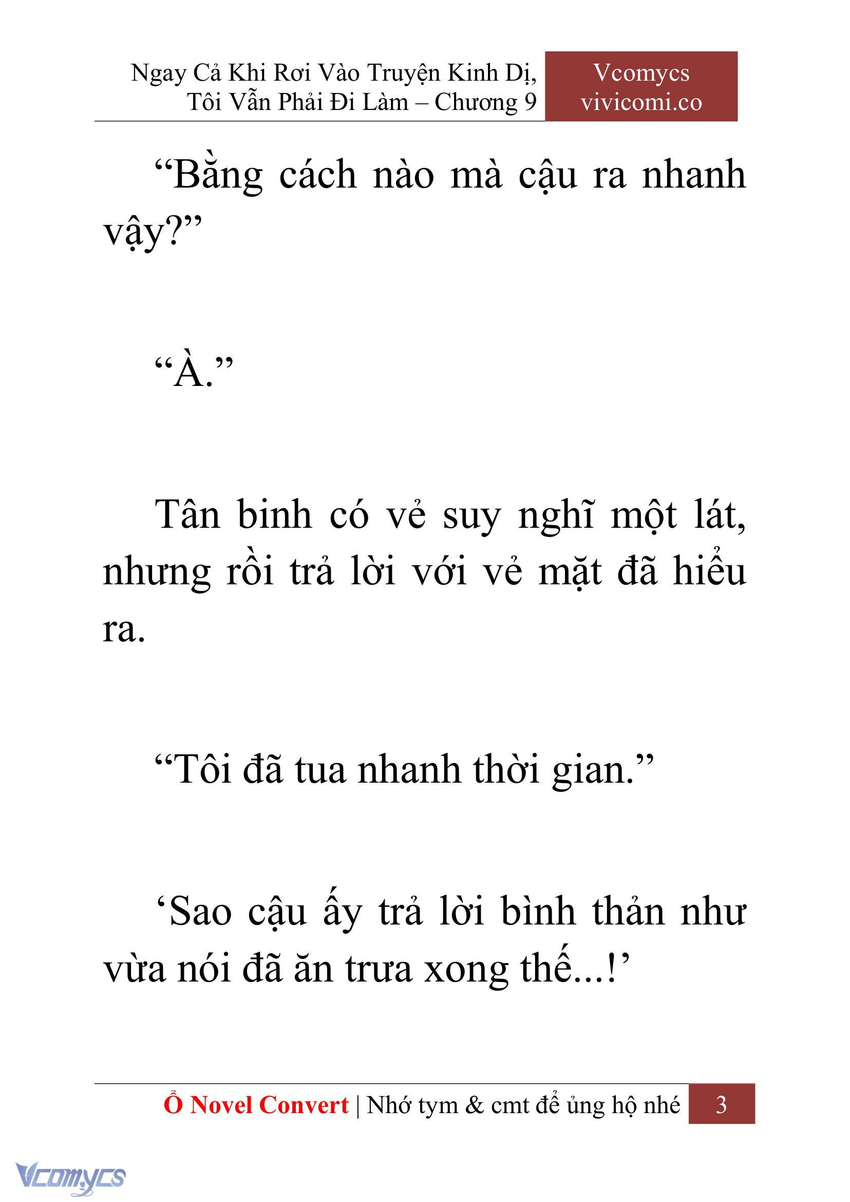 [Novel] Ngay Cả Khi Rơi Vào Truyện Kinh Dị, Tôi Vẫn Phải Đi Làm Chapter 9 - Trang 6