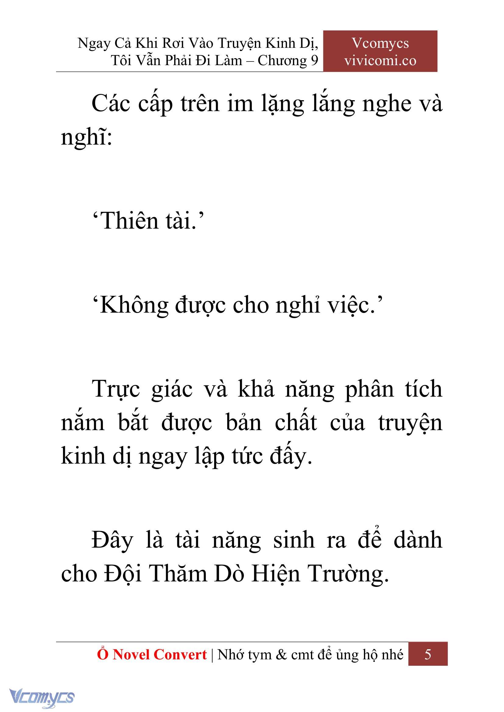 [Novel] Ngay Cả Khi Rơi Vào Truyện Kinh Dị, Tôi Vẫn Phải Đi Làm Chapter 9 - Trang 8
