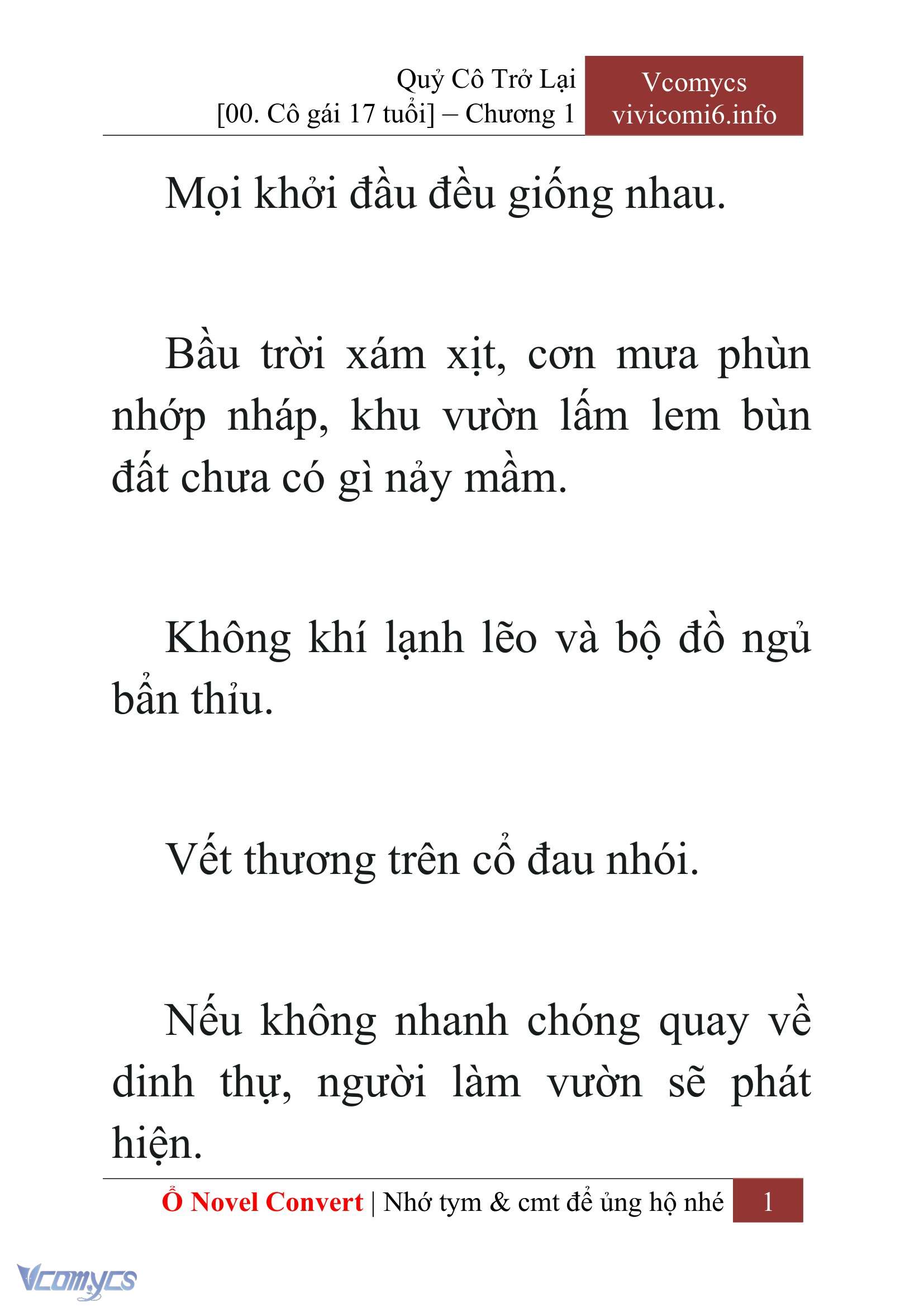 [Novel] Quý Cô Trở Lại Chapter 1 - Trang 4