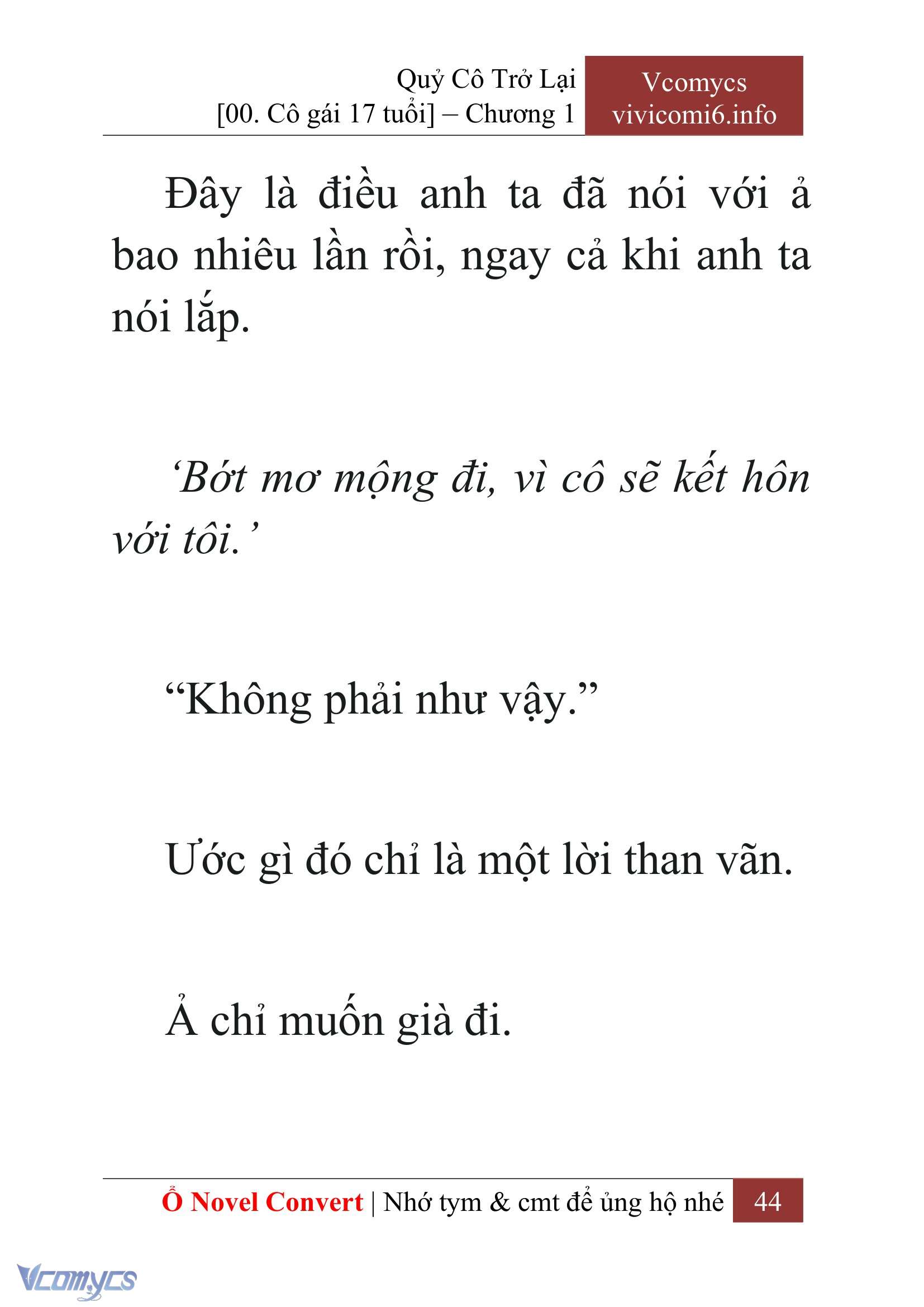 [Novel] Quý Cô Trở Lại Chapter 1 - Trang 47